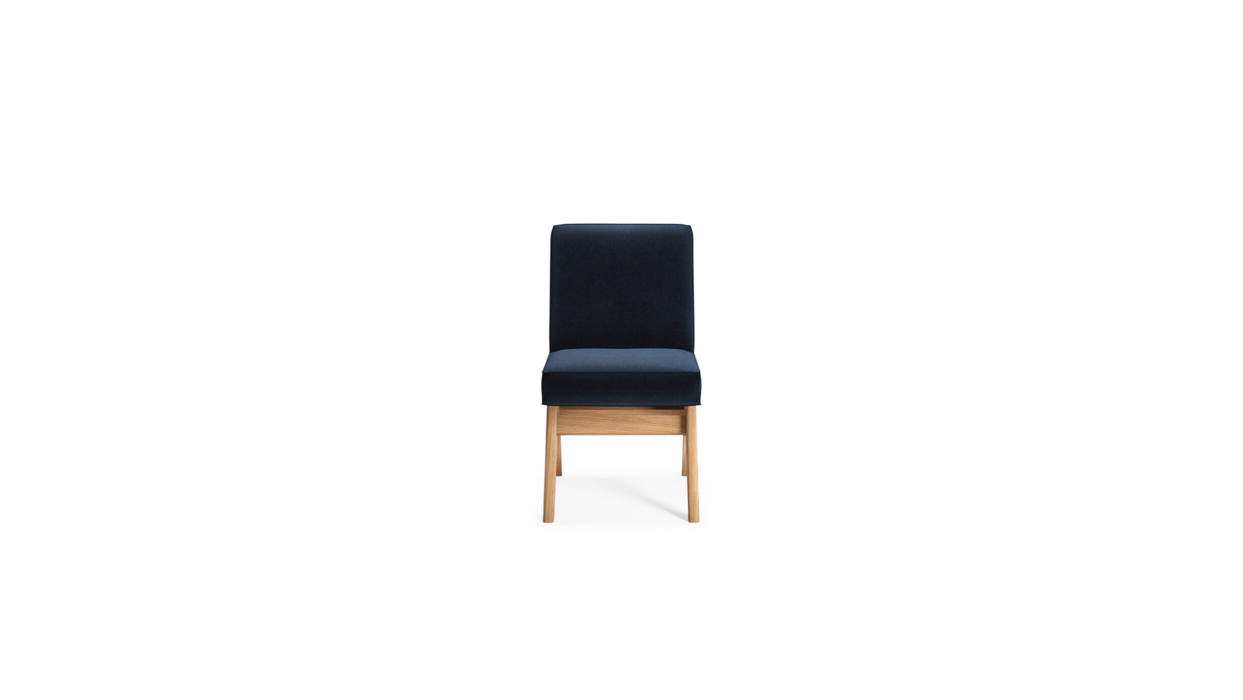 Front view of the Committee Chair Side Chair 062 01-11-61 by Pierre Jeanneret, available online in Canada. Made by Archetype Forms.