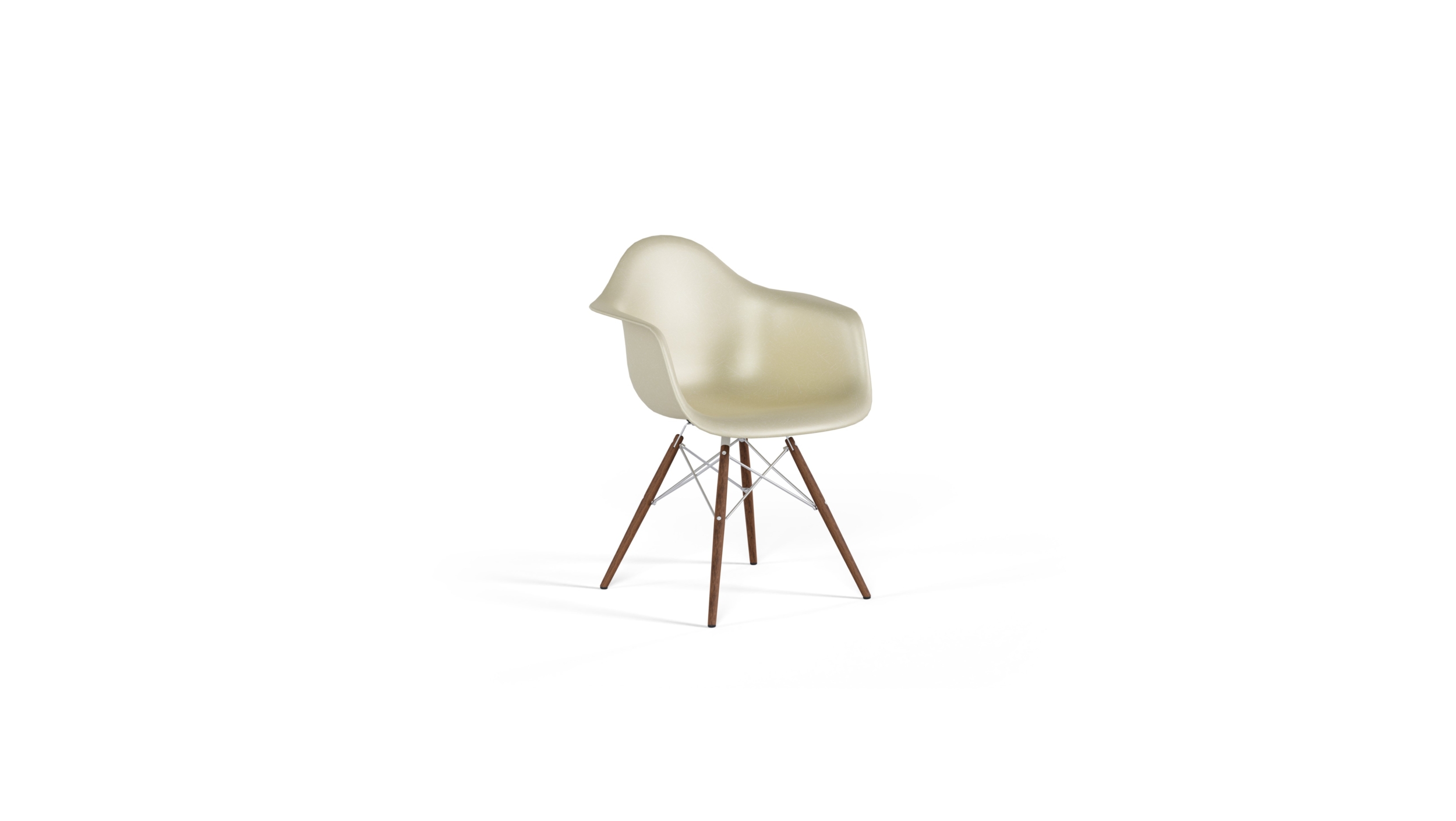 molded Fiberglass Armchair: Dowel Base DFAW Reproduction by Archetype Forms - Charles & Ray Eames - Front Angle-2 View