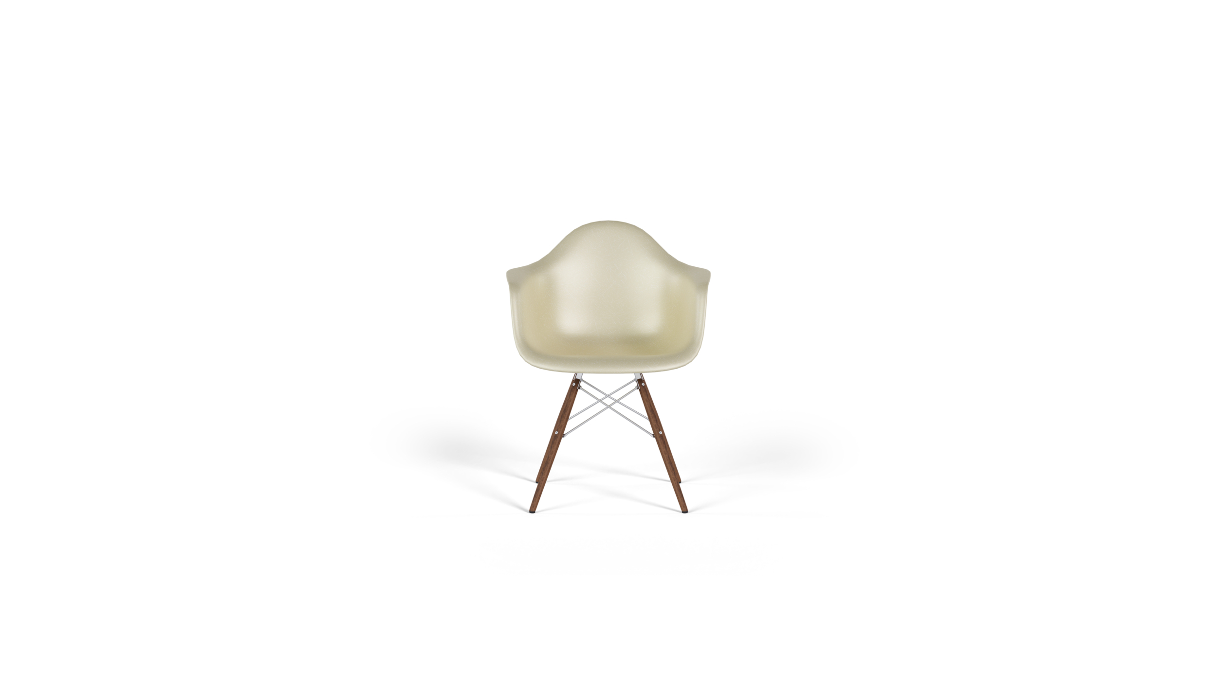 molded Fiberglass Armchair: Dowel Base DFAW Reproduction by Archetype Forms - Charles & Ray Eames - Front View