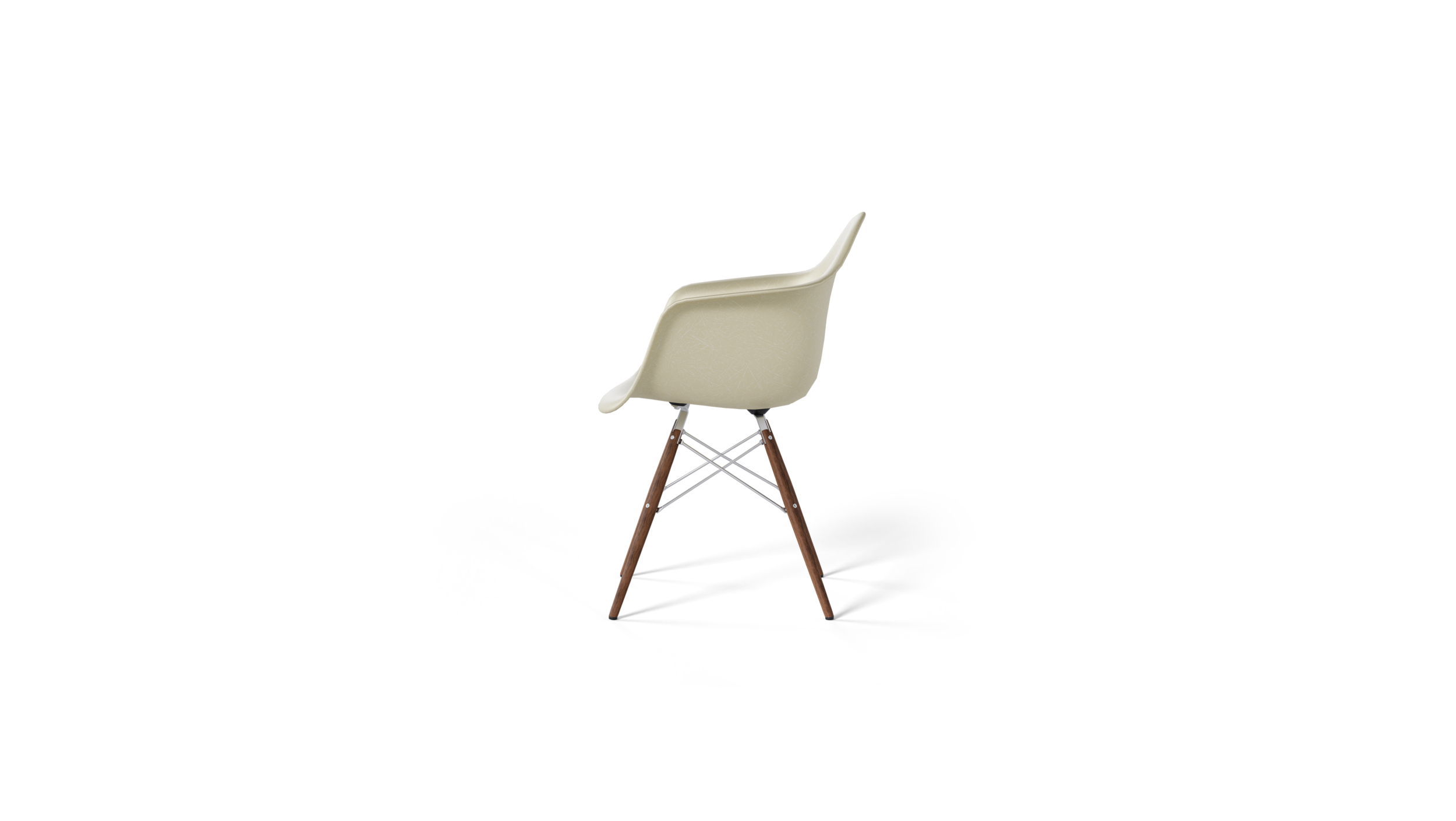 molded Fiberglass Armchair: Dowel Base DFAW Reproduction by Archetype Forms - Charles & Ray Eames - Side-View