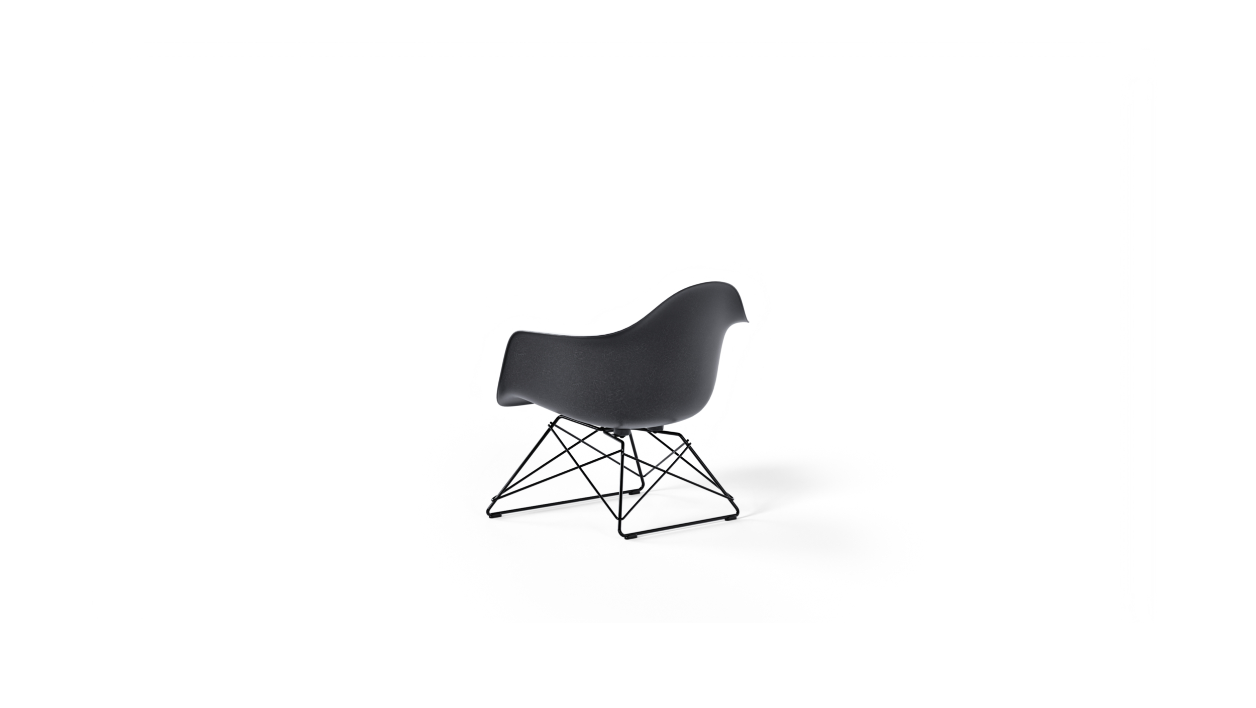 Low Wire Base Molded Fiberglass Armchair DFAR Reproduction by Archetype Forms - Charles & Ray Eames - Back-Angle View