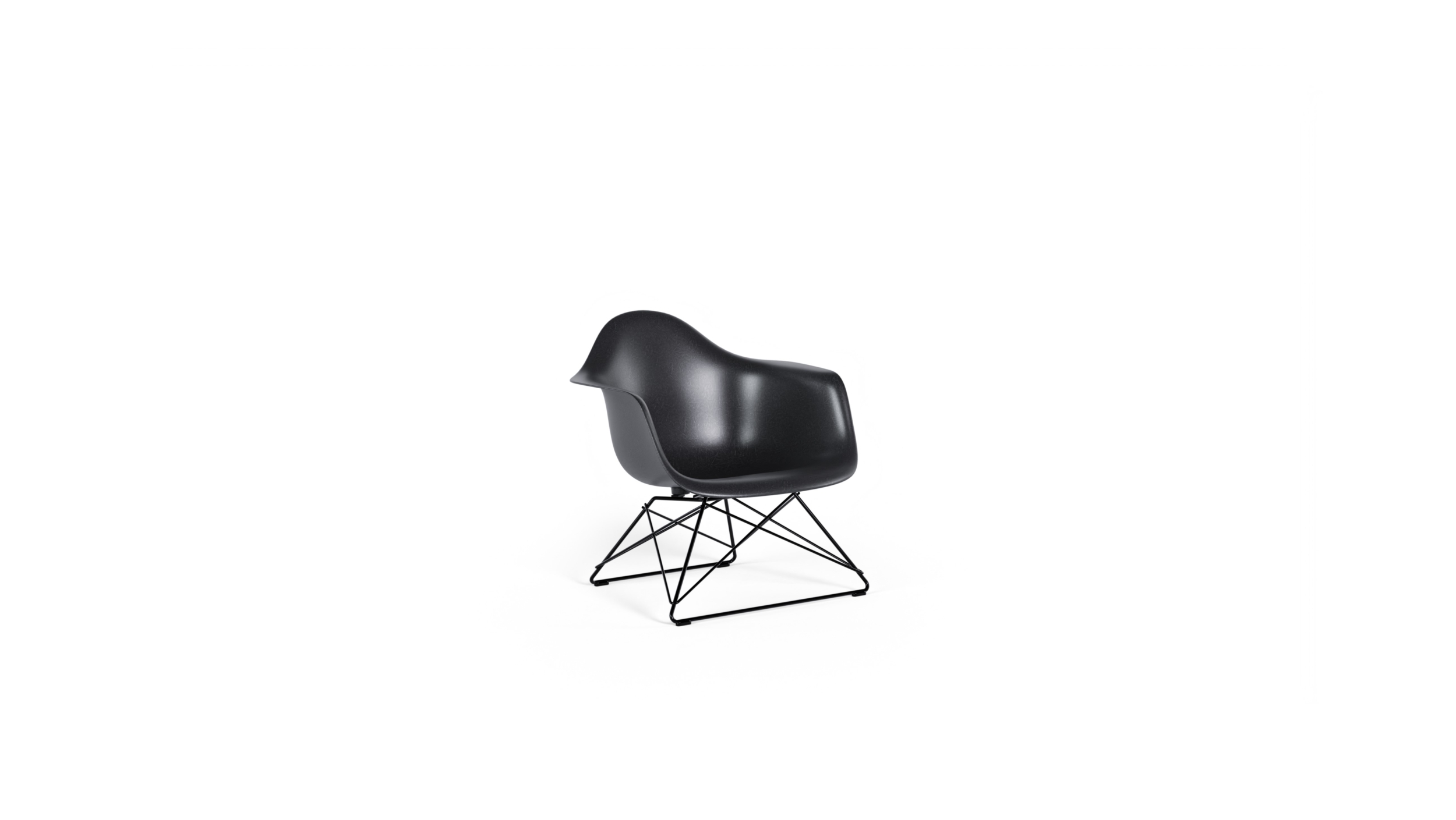 Low Wire Base Molded Fiberglass Armchair DFAR Reproduction by Archetype Forms - Charles & Ray Eames - Front Angle-2 View