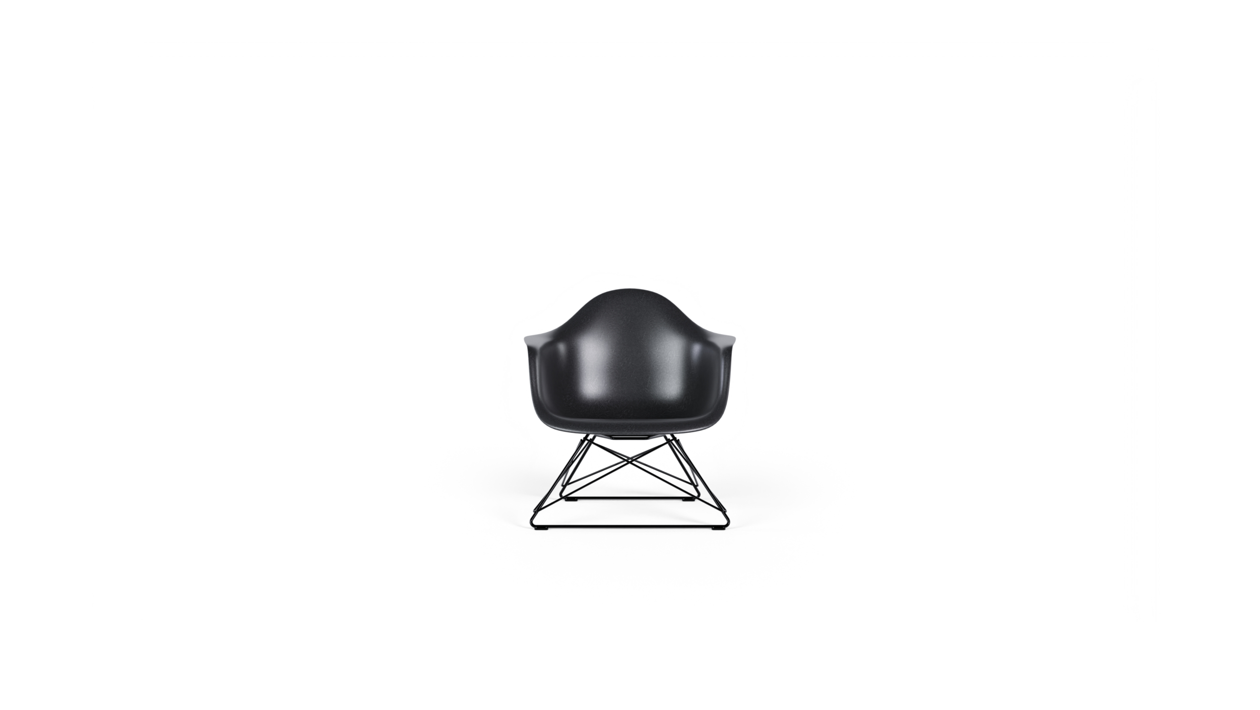 Low Wire Base Molded Fiberglass Armchair DFAR Reproduction by Archetype Forms - Charles & Ray Eames - Front View