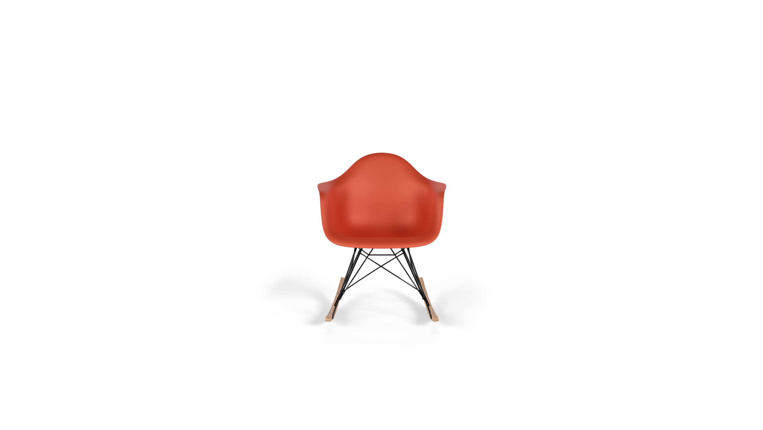 molded Fiberglass Armchair Rocker RAR Reproduction by Archetype Forms - Charles & Ray Eames - Front View