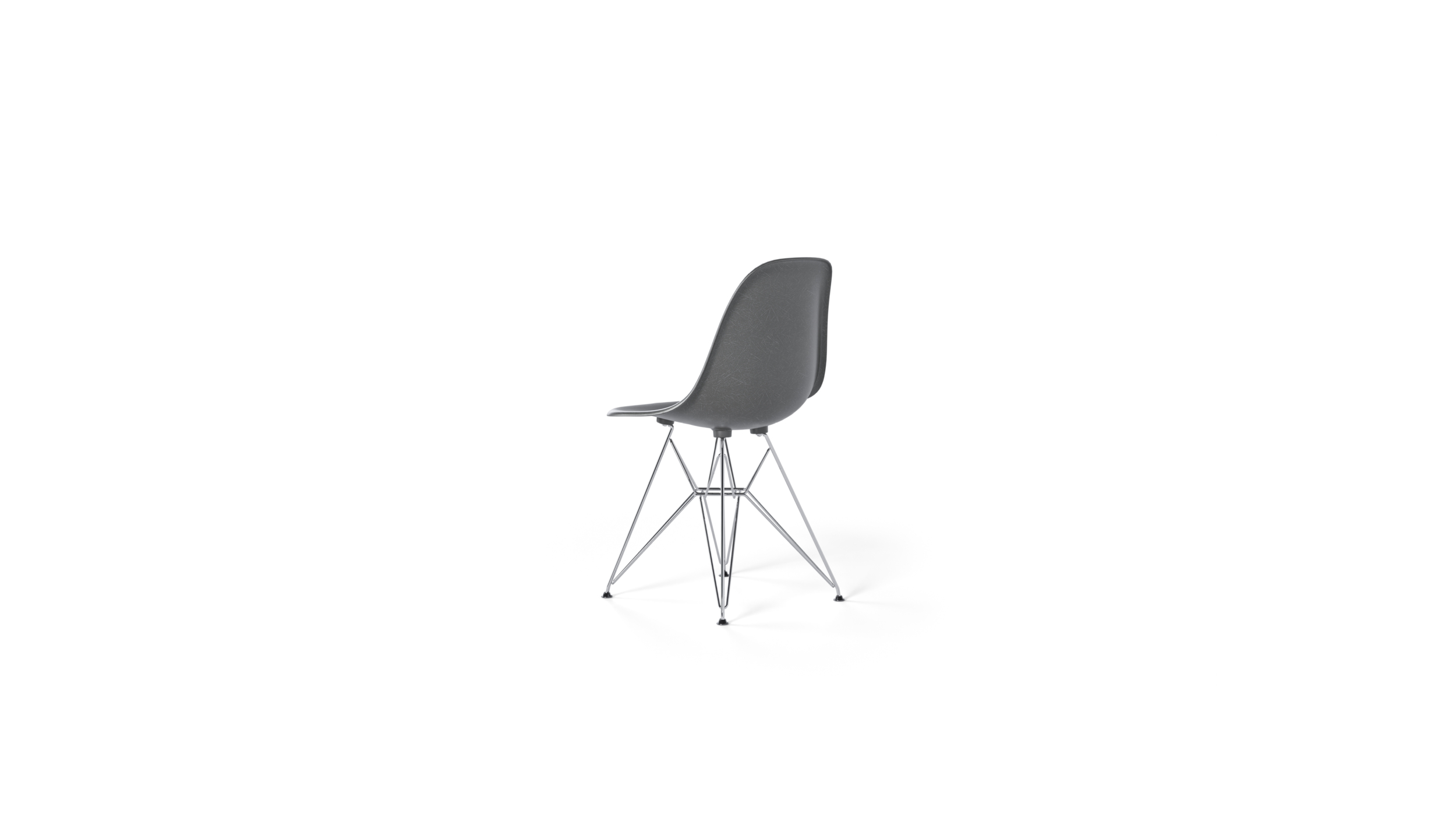 molded Fiberglass Side Chair: Wire Base DFSR Reproduction by Archetype Forms - Charles & Ray Eames - Back-Angle View