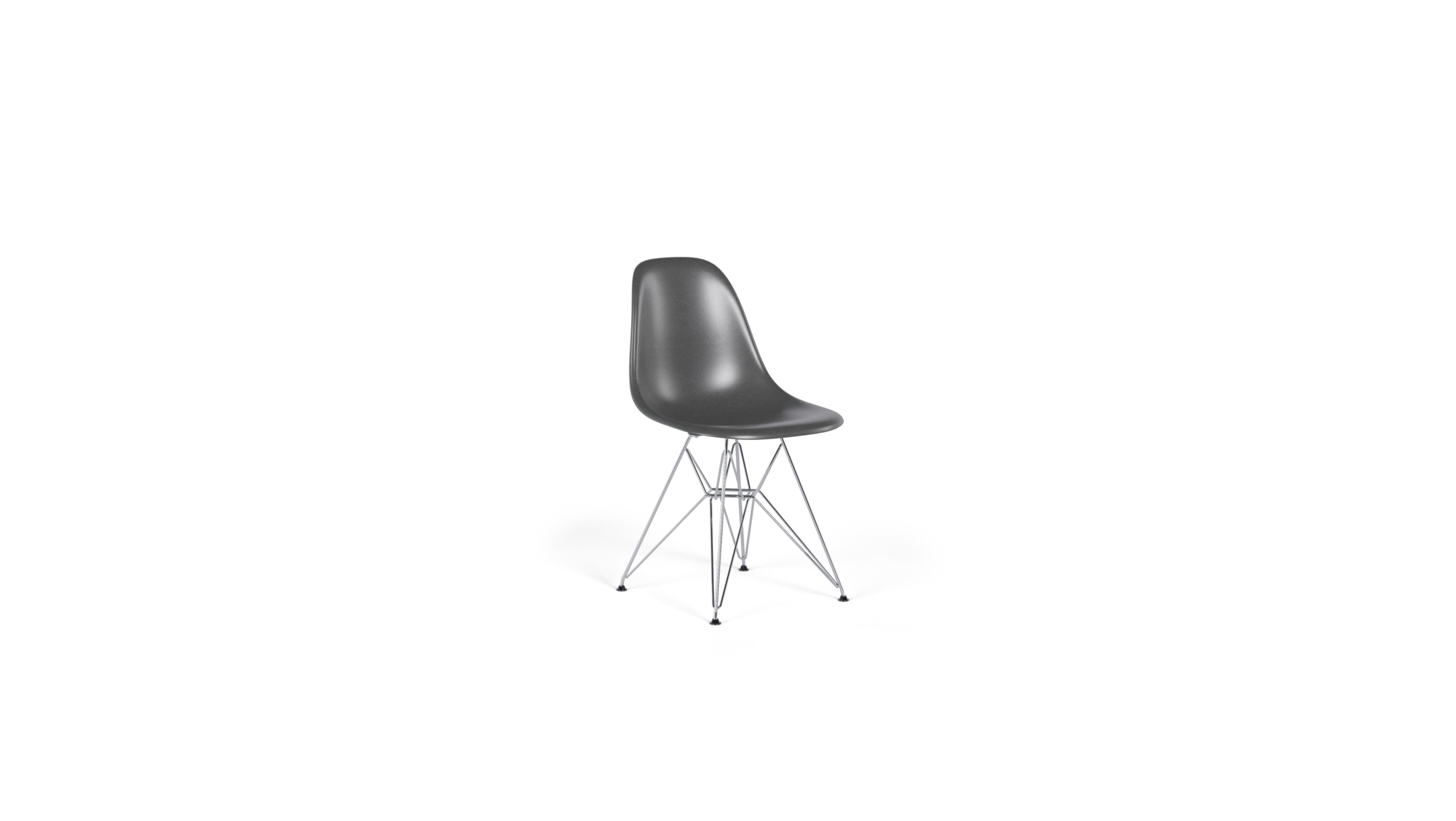 molded Fiberglass Side Chair: Wire Base DFSR Reproduction by Archetype Forms - Charles & Ray Eames - Front Angle-2 View