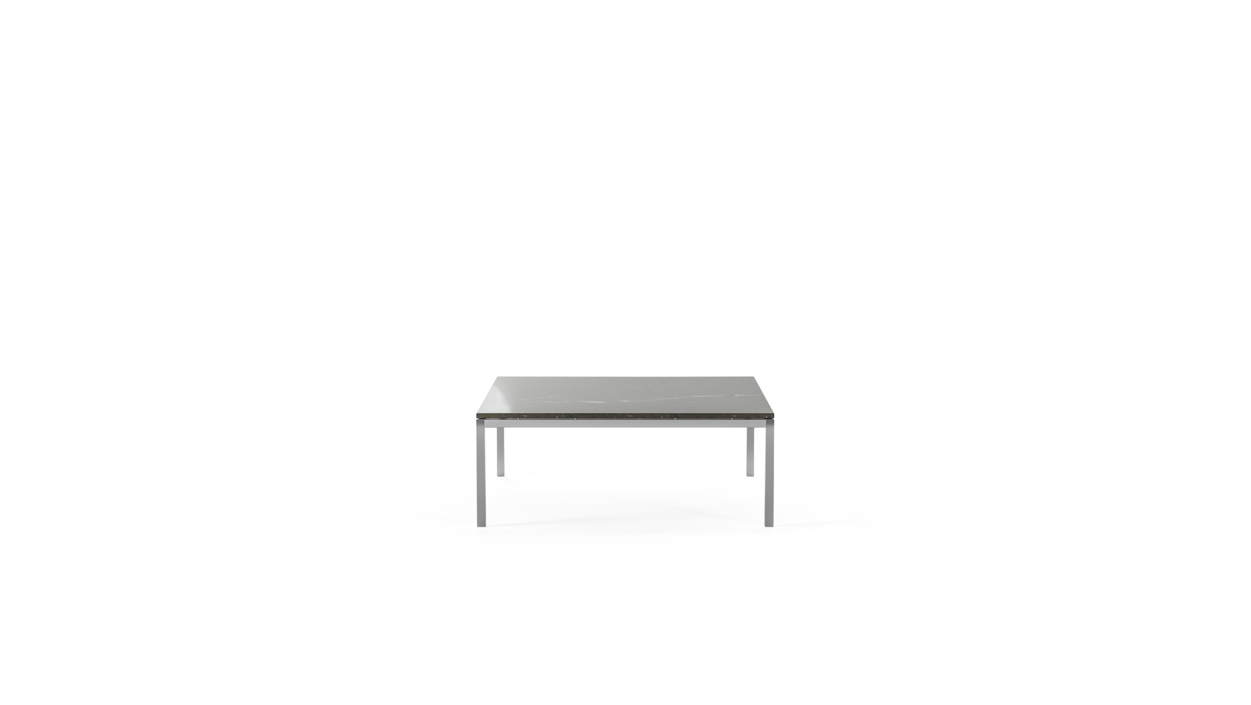 The 2517L Low Coffee Table 35x35 designed by Florence Knoll,made by Archetype Forms, Vancouver BC, Canada. Front View