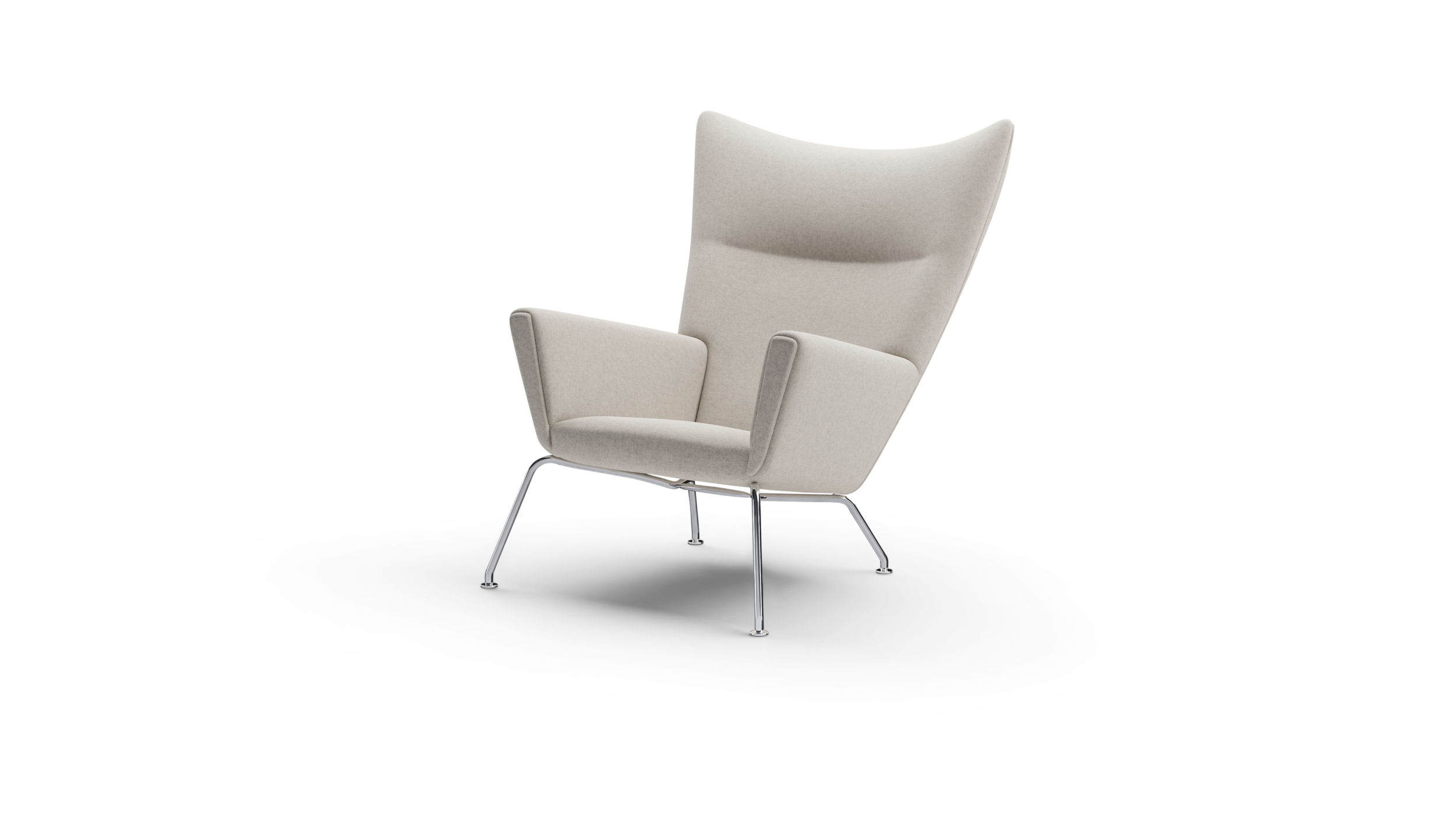 Wing Chair Armchair CH445 Reproduction by Archetype Forms - Hans Wegner - Front-Angle View