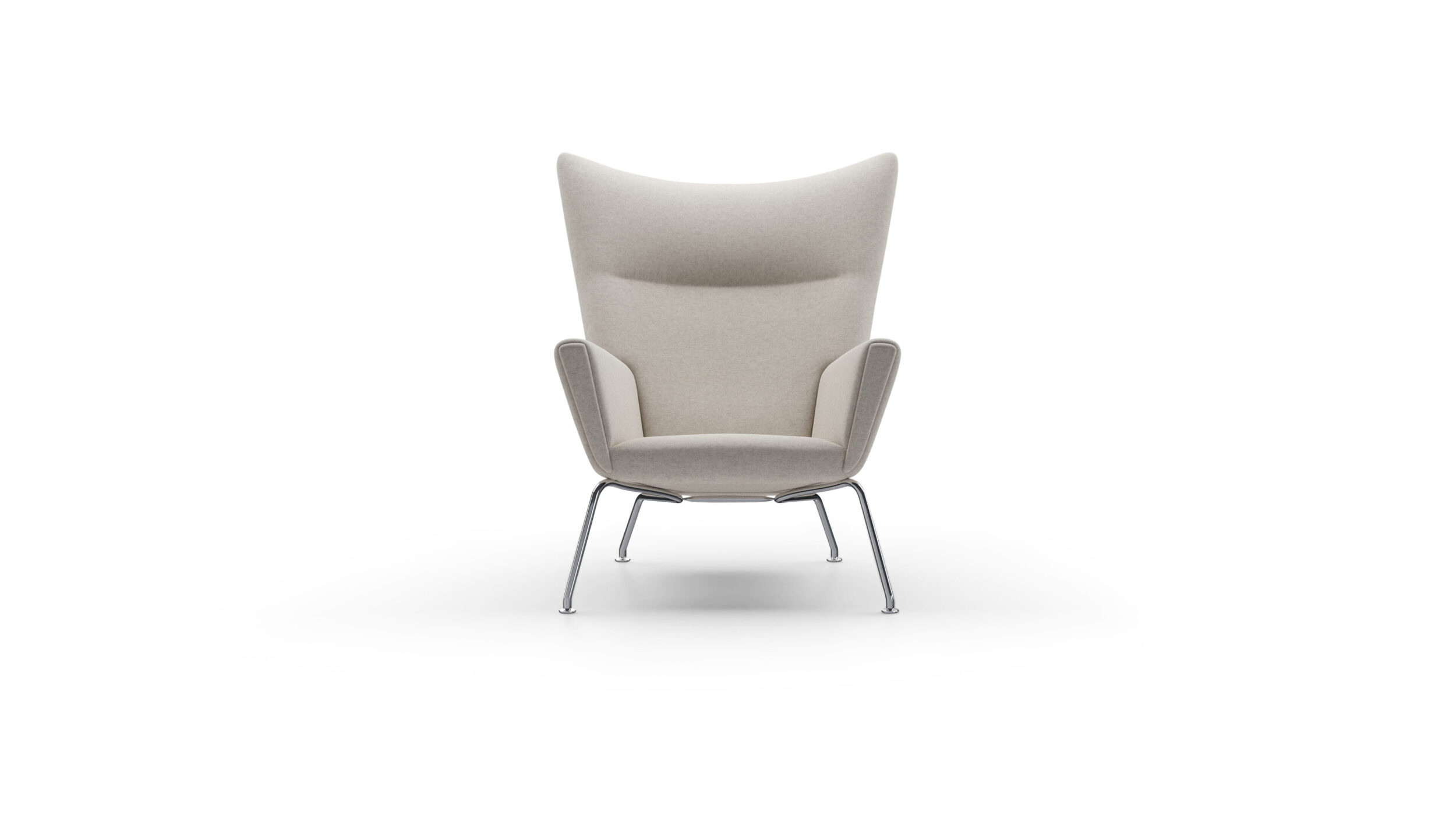 Wing Chair Armchair CH445 Reproduction by Archetype Forms - Hans Wegner - Front View