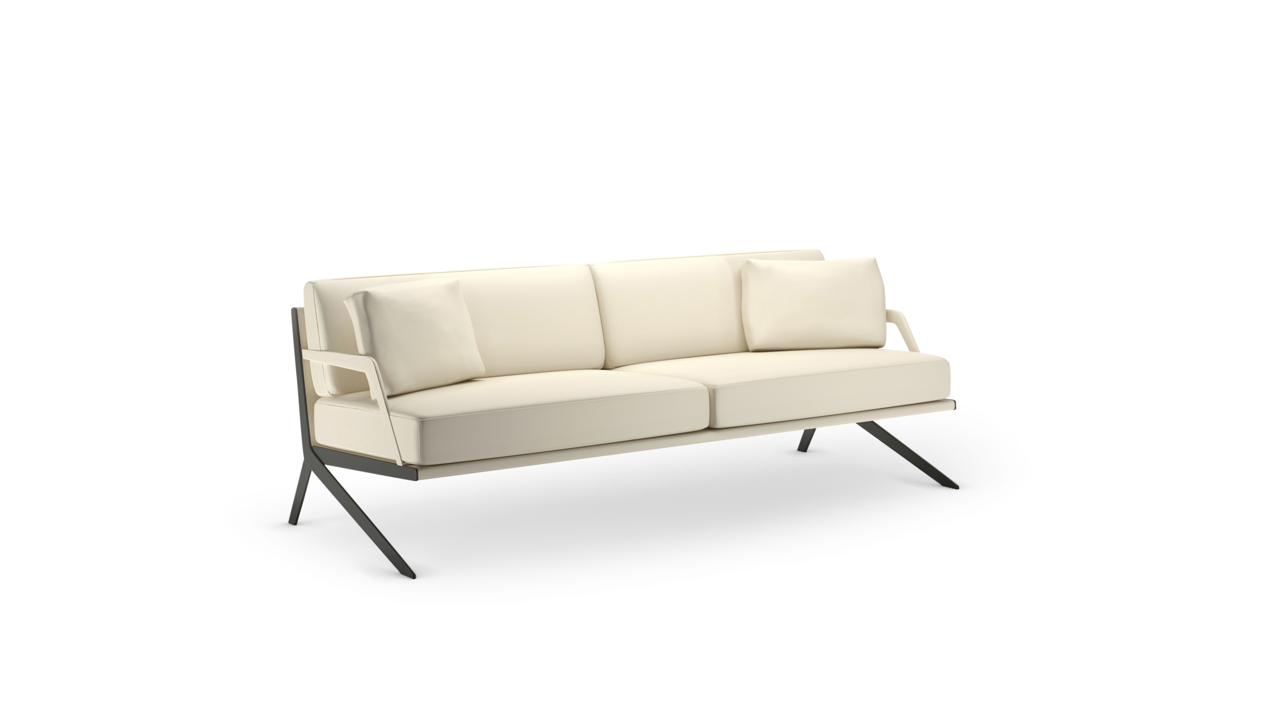 DS-60 Sofa: De Sede 2-Seat Sofa Reproduction by Archetype Forms - Gordon Guillaumier - Front Angle-2 View