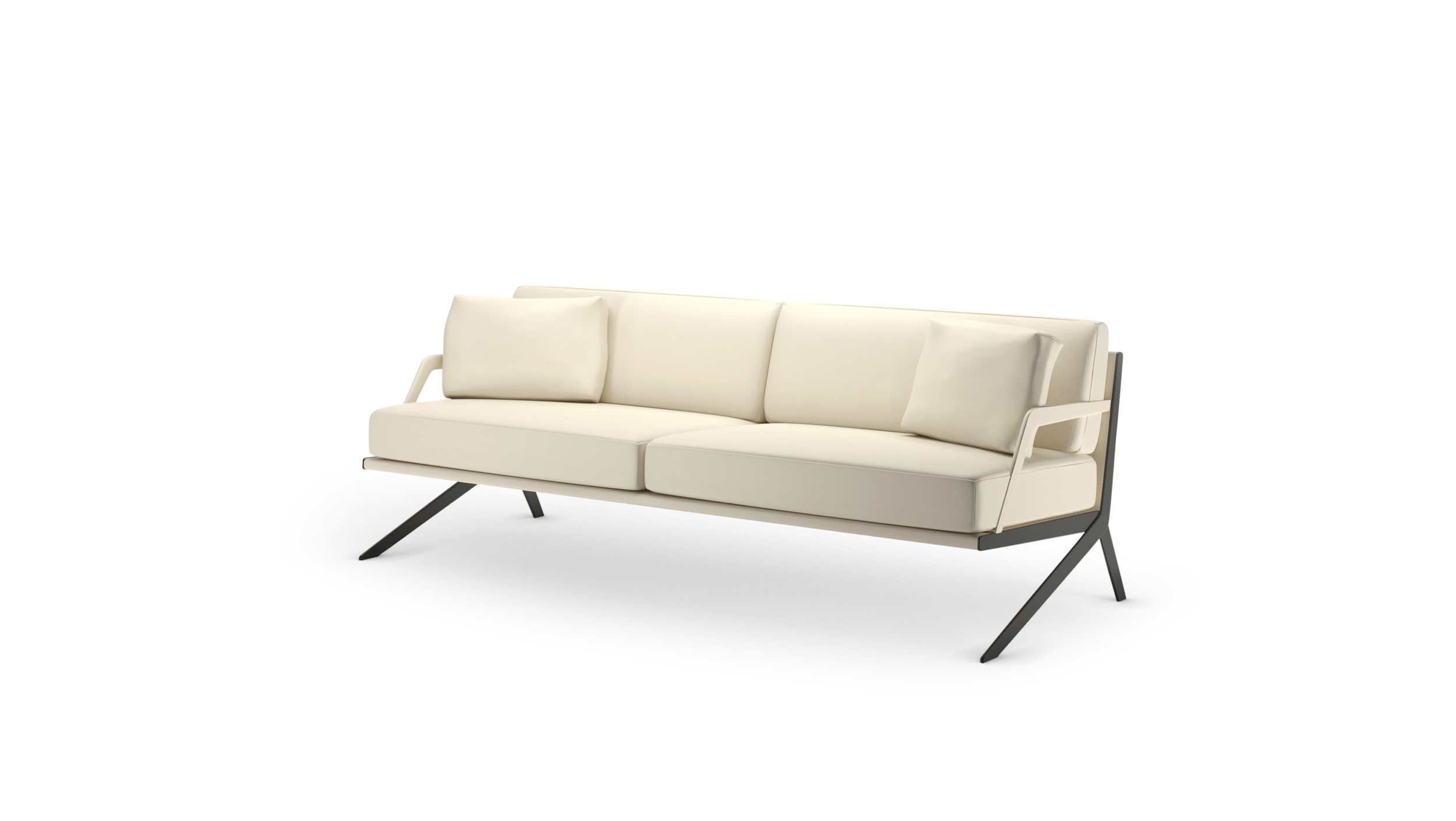 DS-60 Sofa: De Sede 2-Seat Sofa Reproduction by Archetype Forms - Gordon Guillaumier - Front-Angle View