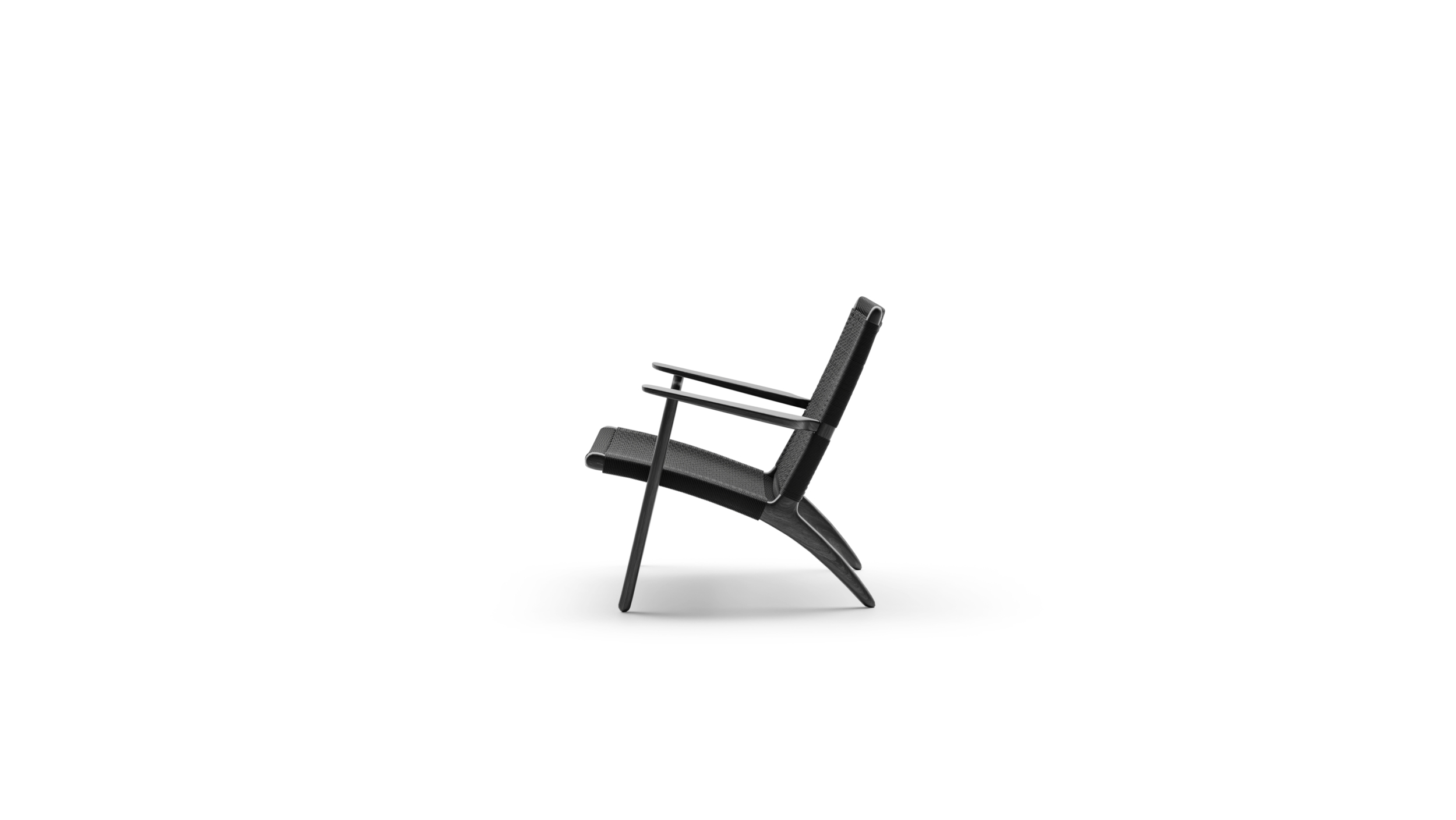 CH25 Lounge Chair: Rope Reproduction by Archetype Forms - Hans Wegner - Side-View