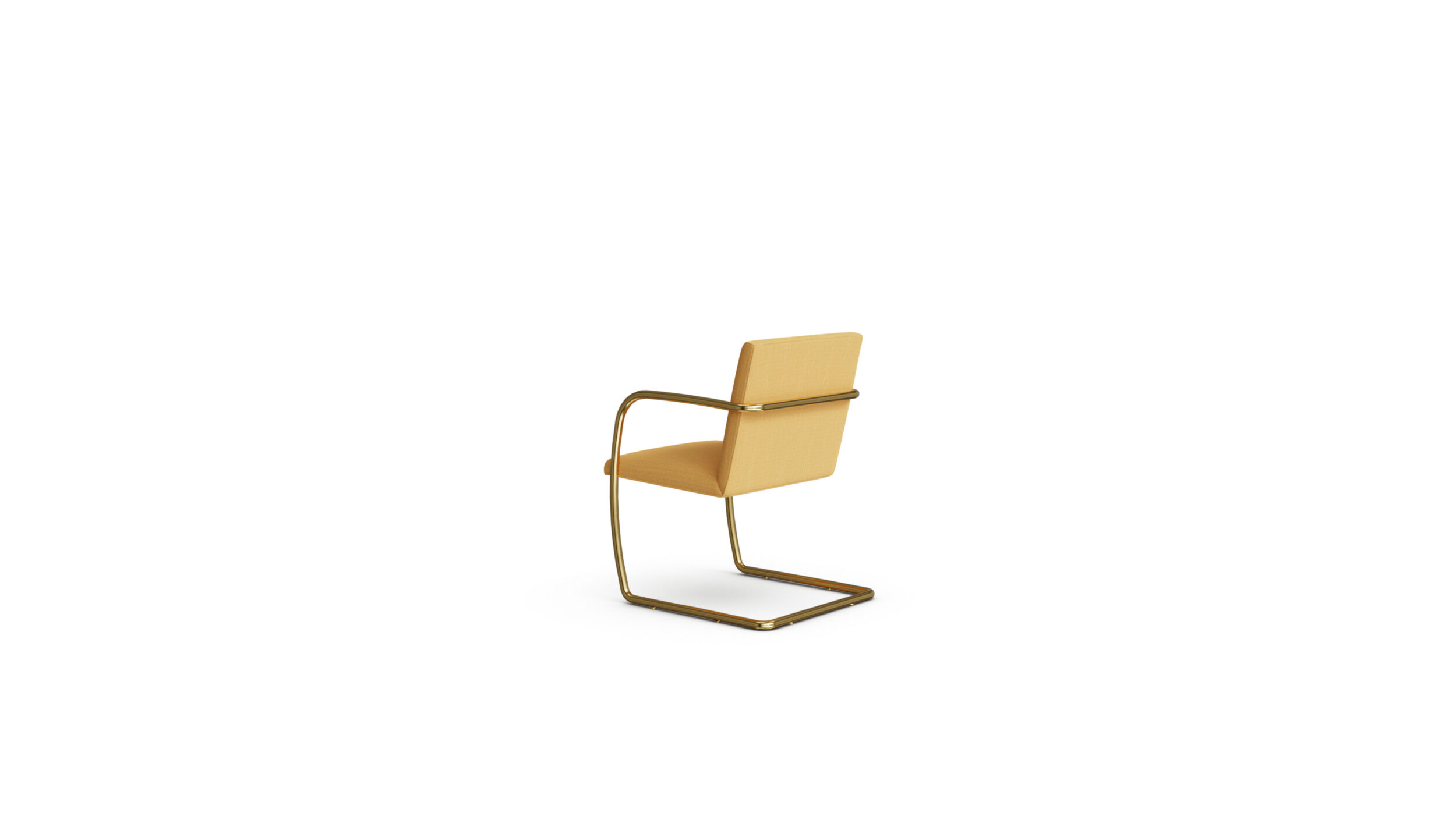 Brno Chair Tubular Bar 245 Reproduction by Archetype Forms - Mies van der Rohe - Back-Angle View