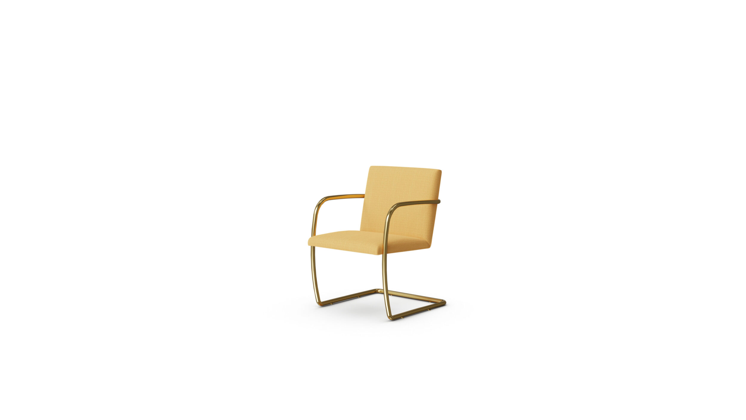 Brno Chair Tubular Bar 245 Reproduction by Archetype Forms - Mies van der Rohe - Front Angle-2 View