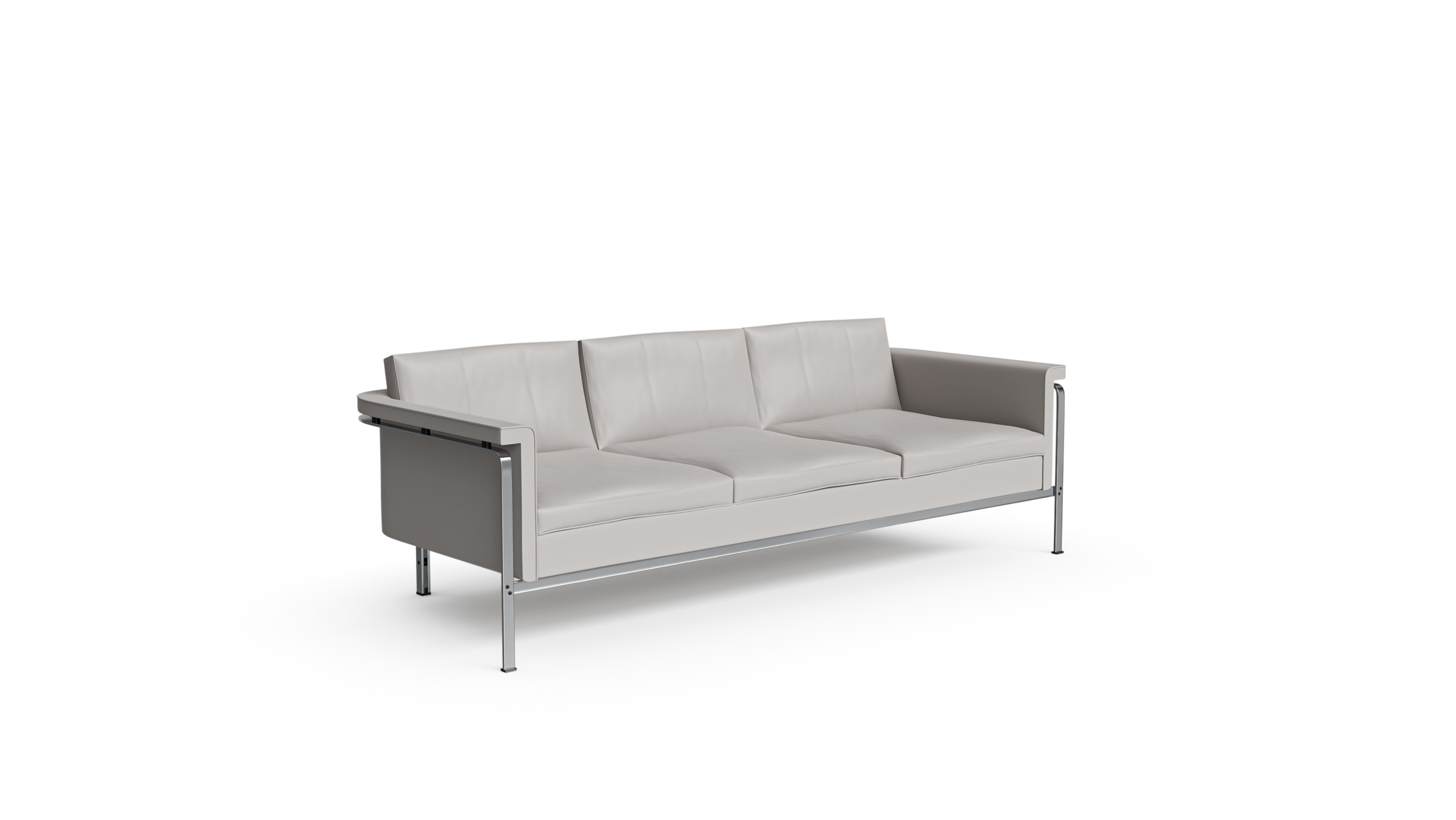 Model 6913 Brüning Sofa: 3-Seat for Kill International Reproduction by Archetype Forms - Horst Brüning - Front Angle-2 View