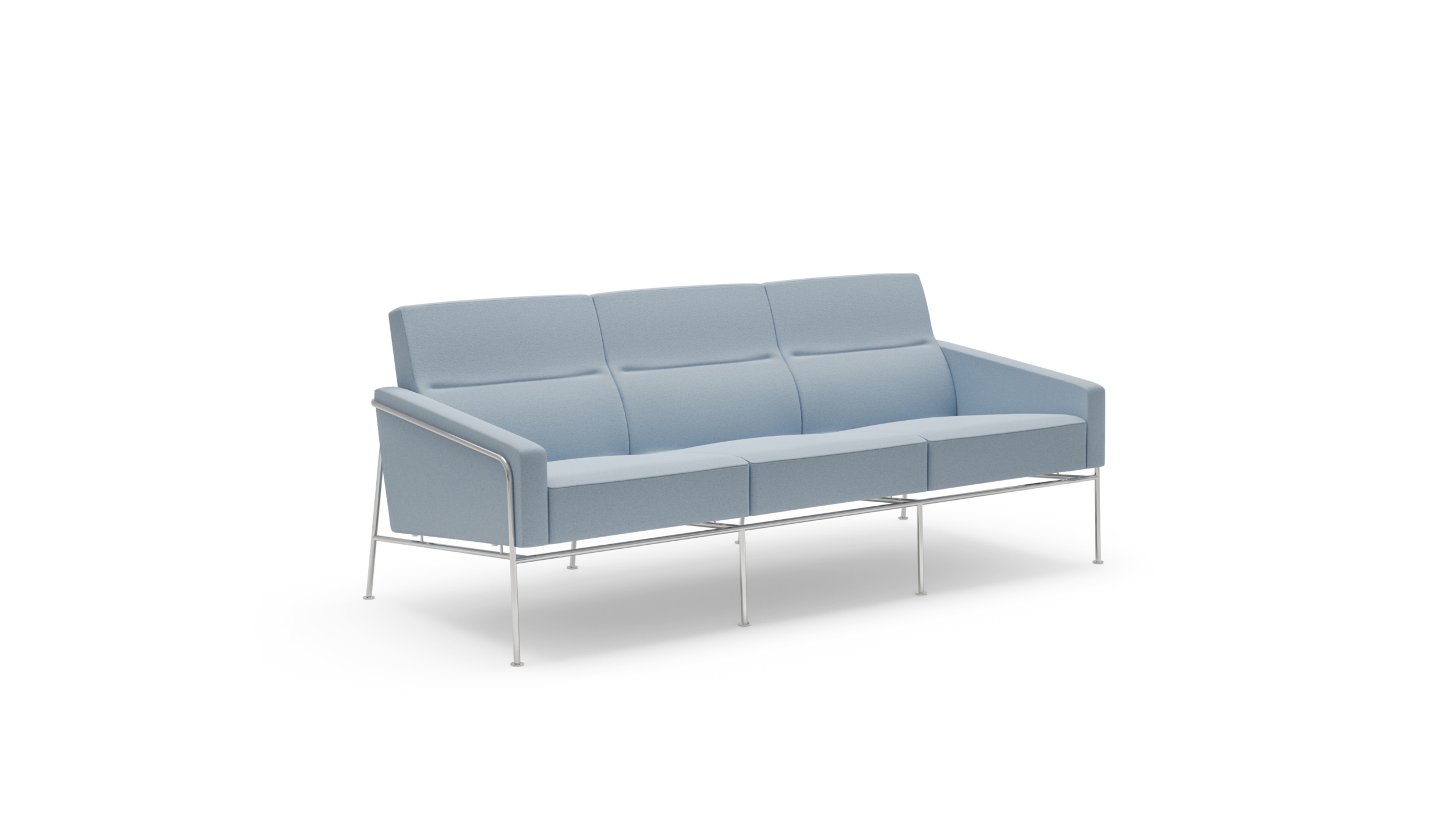 Series 3300 3303 Copenhagen SAS Royal Hotel 3-Seat Sofa Reproduction by Archetype Forms - Arne Jacobsen - Front Angle-2 View