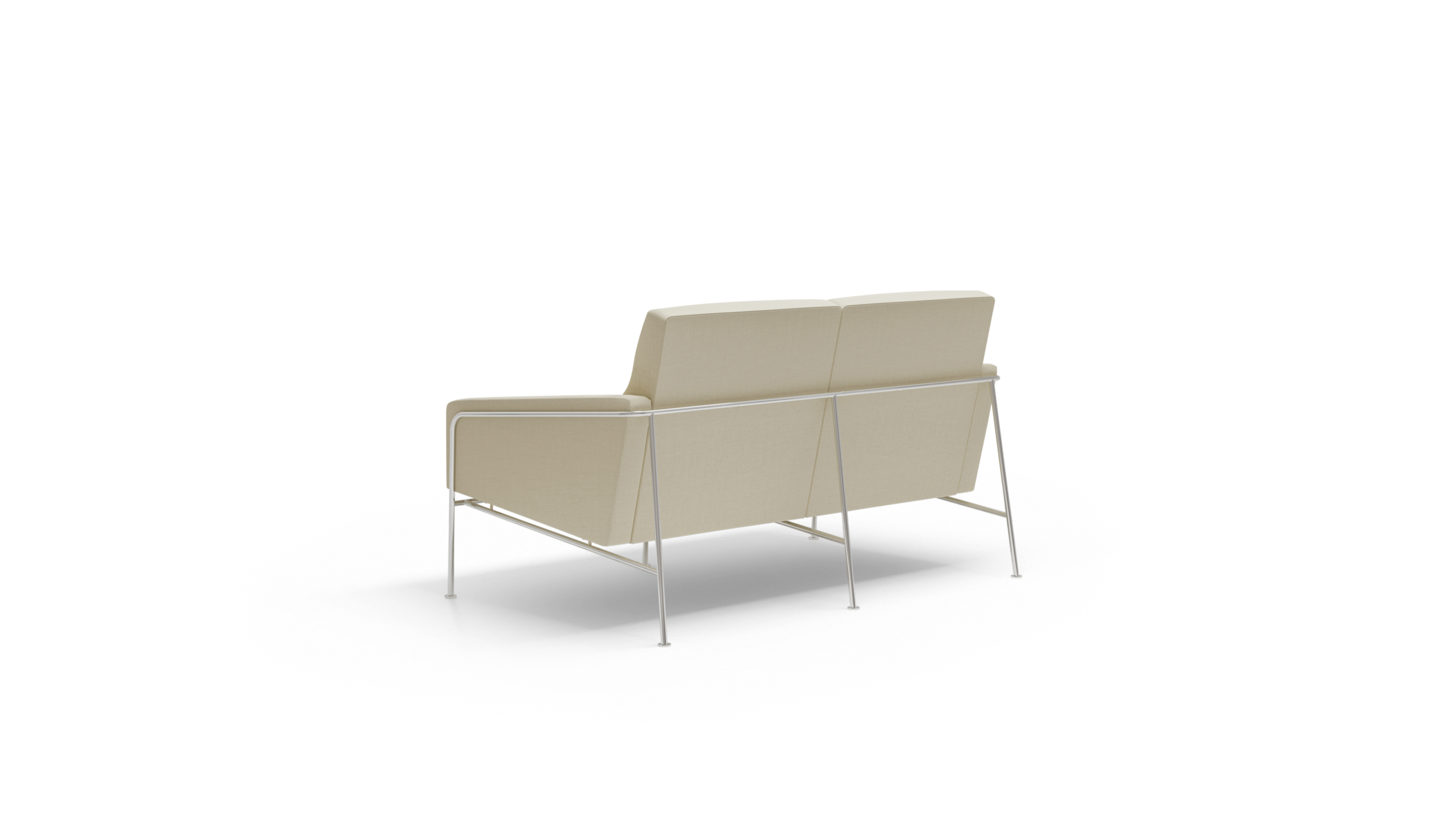 Series 3300 3302 Copenhagen SAS Royal Hotel 2-Seat Sofa Reproduction by Archetype Forms - Arne Jacobsen - Back-Angle View