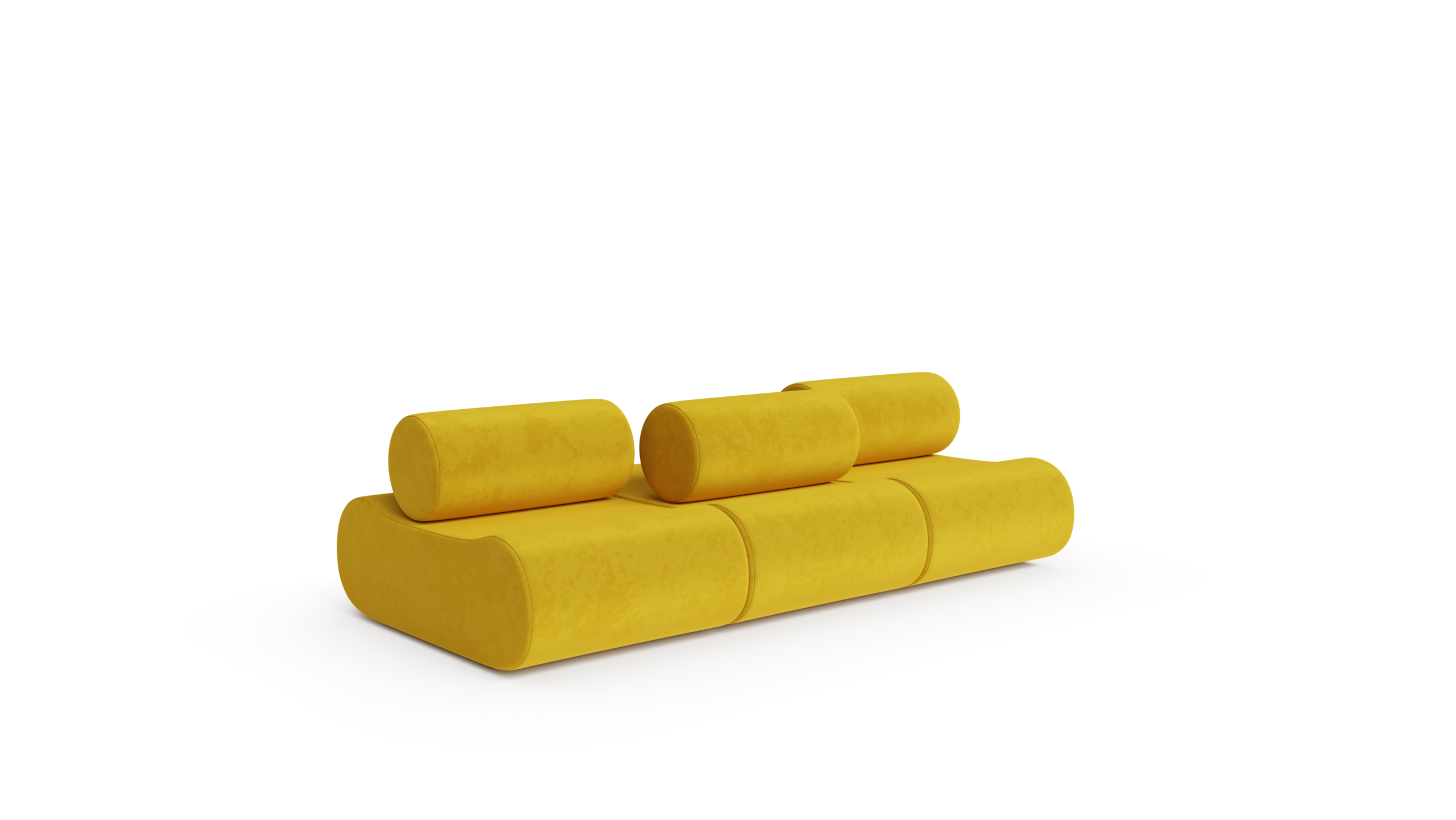 Corbi Sofa Three Seater Back Angle by Klaus Uredat, designed by Klaus Uredat, made by Archetype Forms, available online in Canada - Back Angle