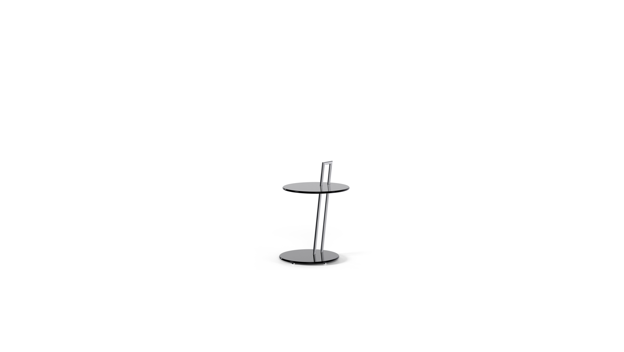 Occasional Table 1927: Round Reproduction by Archetype Forms - Eileen Gray - Front-Angle View