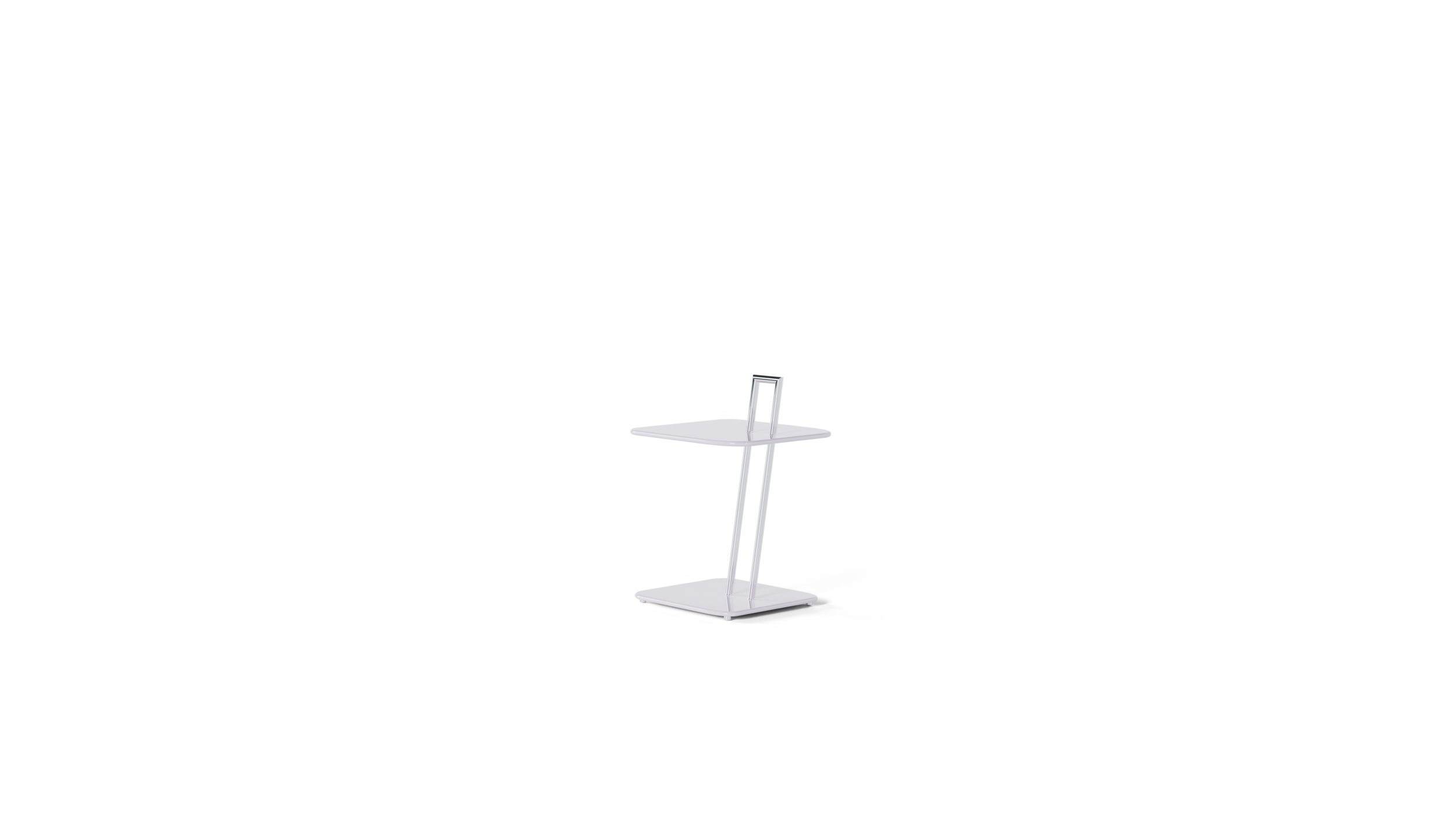 Occasional Table 1927: Square Reproduction by Archetype Forms - Eileen Gray - Back-Angle View