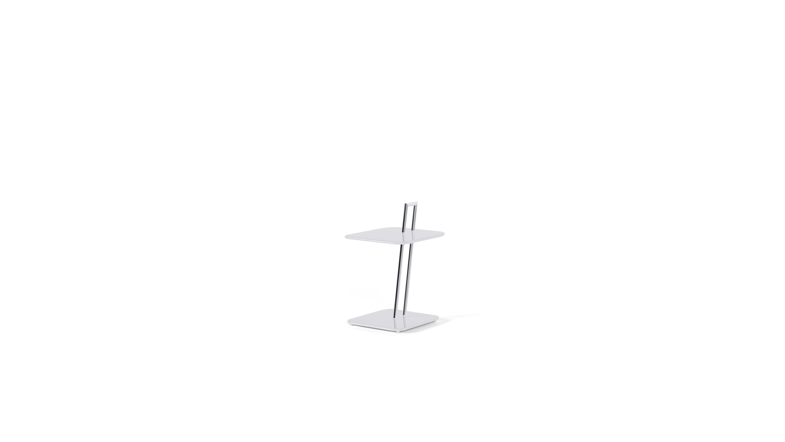 Occasional Table 1927: Square Reproduction by Archetype Forms - Eileen Gray - Front-Angle View