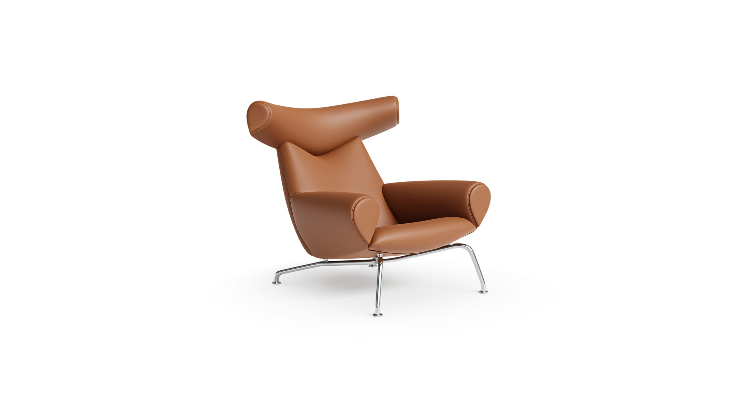 Wegner Ox Chair RJ100 & EJ100-F Reproduction by Archetype Forms - Hans Wegner - Front Angle-2 View