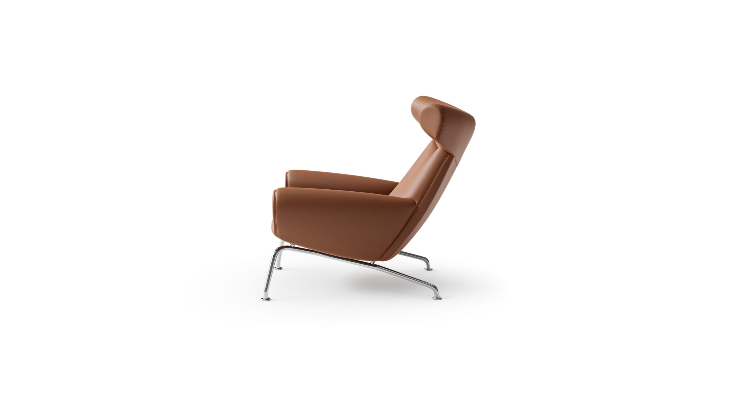 Wegner Ox Chair RJ100 & EJ100-F Reproduction by Archetype Forms - Hans Wegner - Side-View