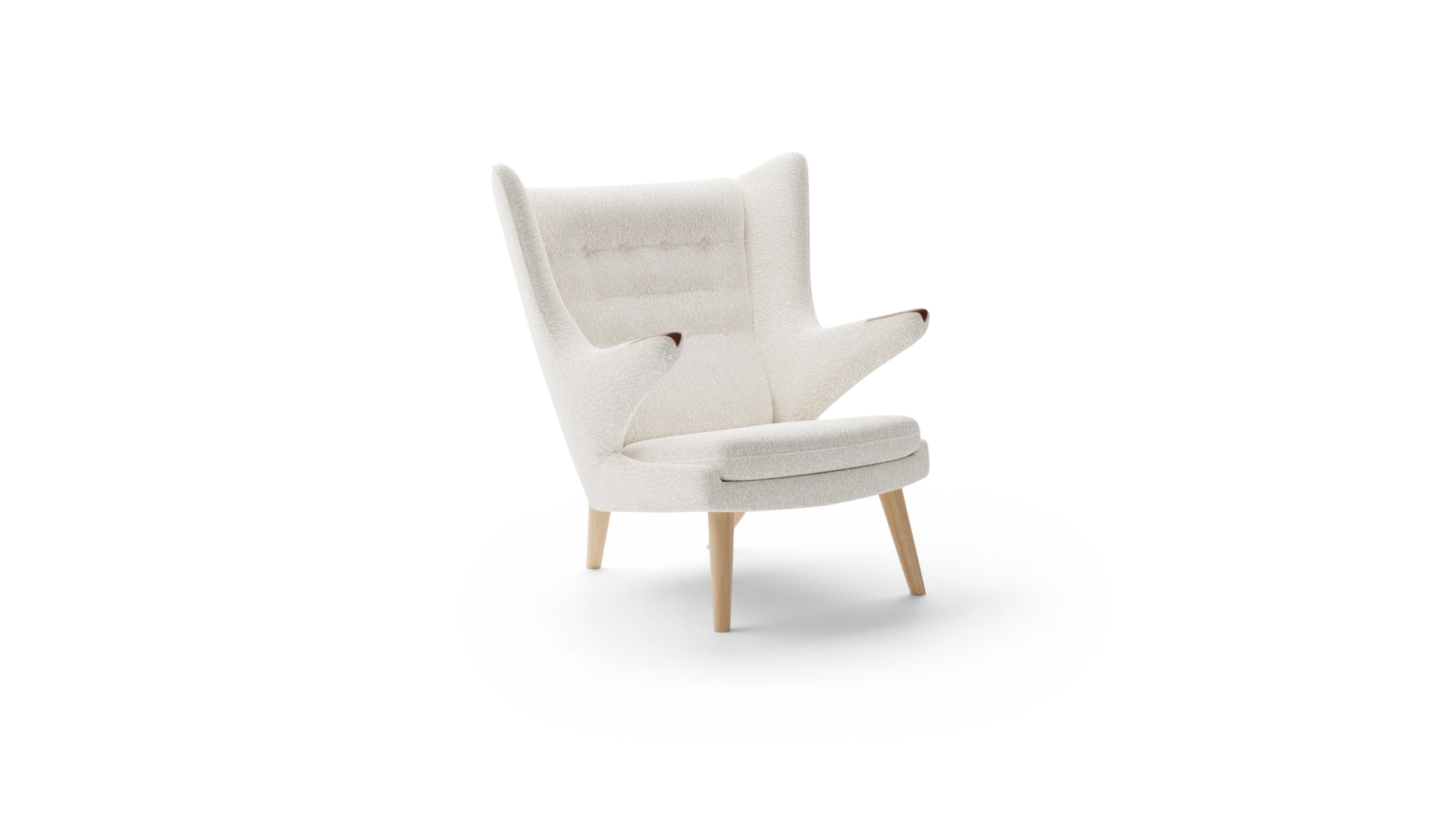 Papa Bear Chair PP120 Reproduction by Archetype Forms - Hans Wegner - Front Angle-2 View