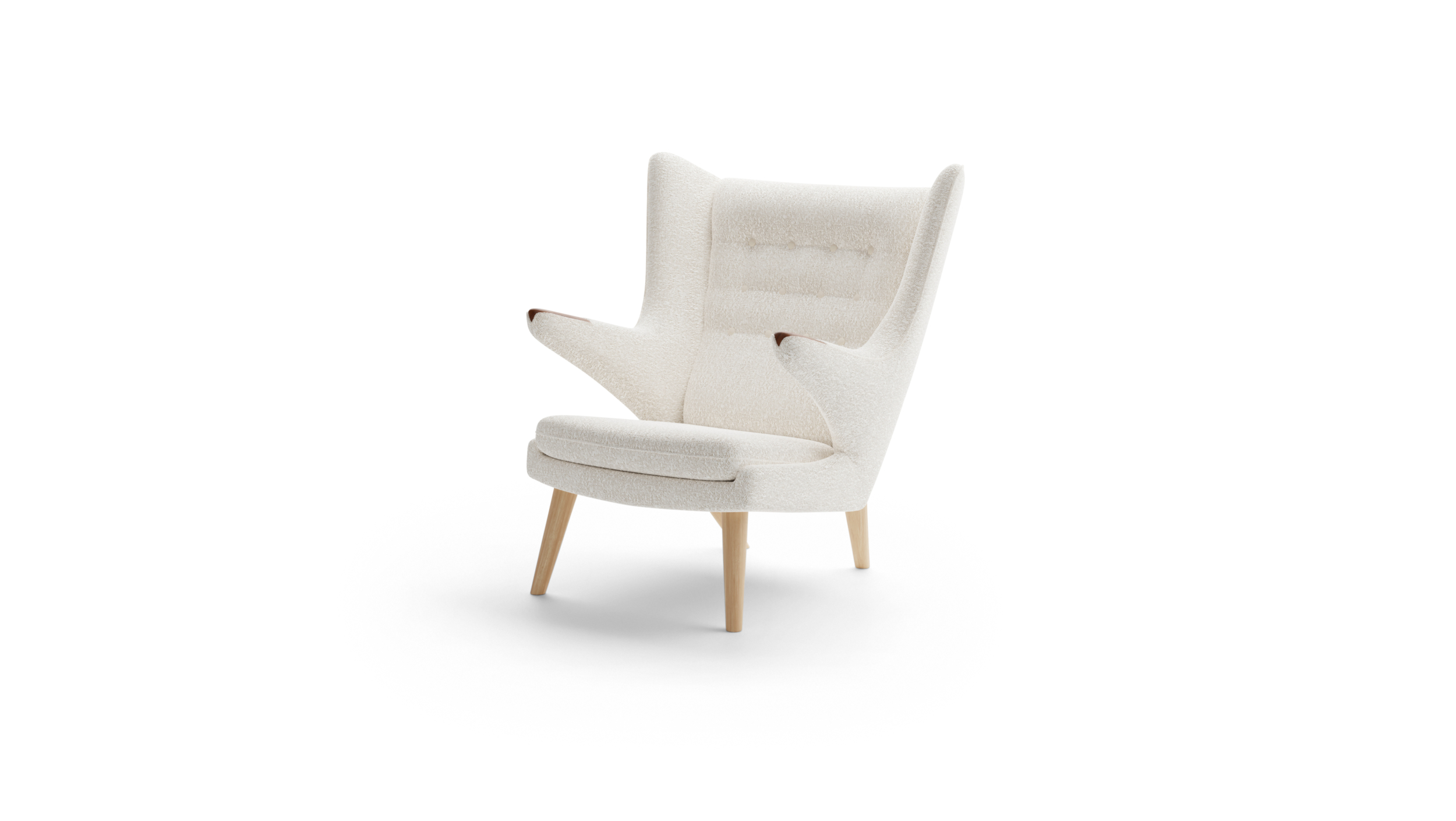 Papa Bear Chair PP120 Reproduction by Archetype Forms - Hans Wegner - Front-Angle View