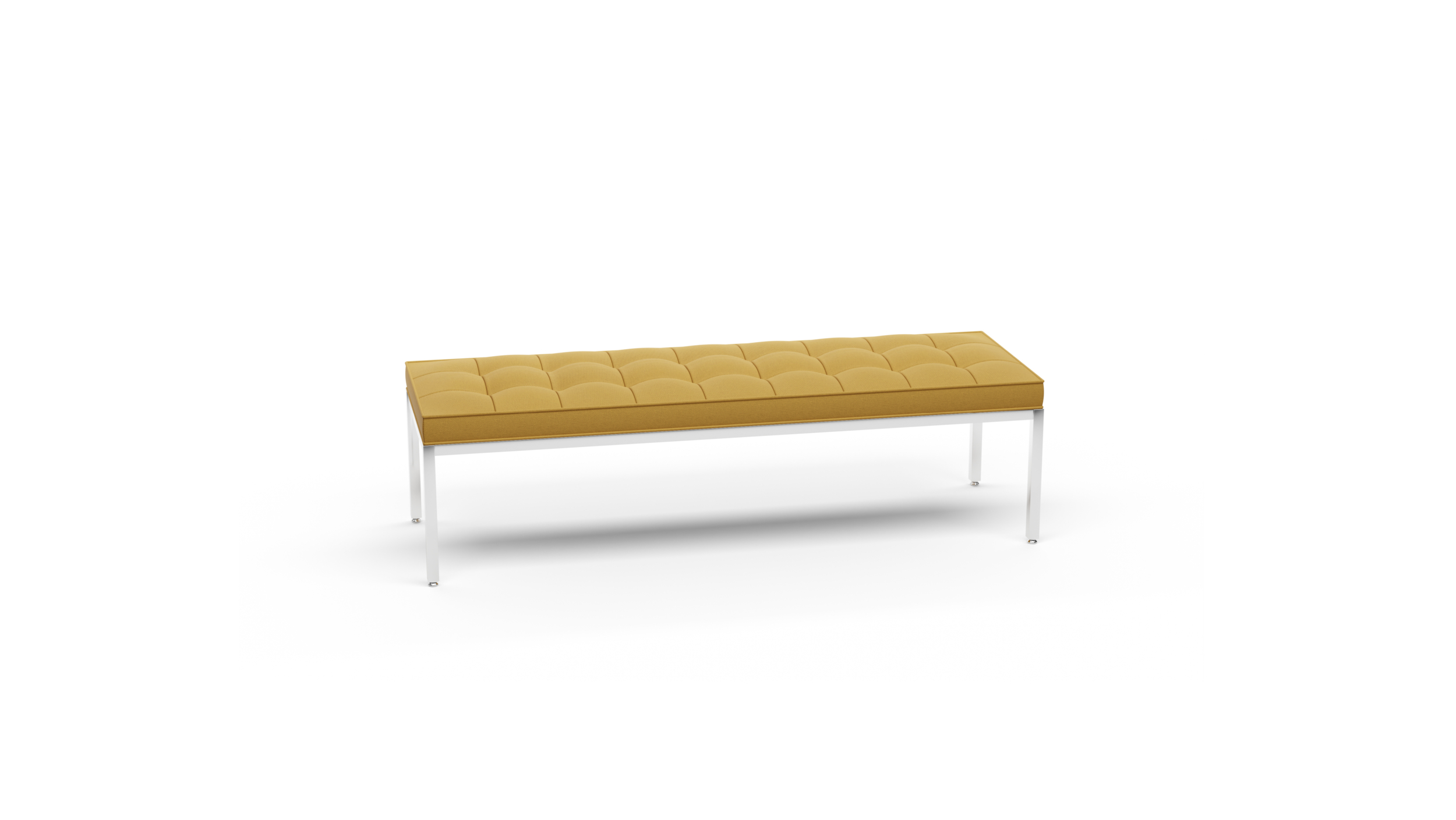 Relaxed Bench: 3-Seat Bench 2530yrc3 Reproduction by Archetype Forms - Florence Knoll - Back-Angle-2 View