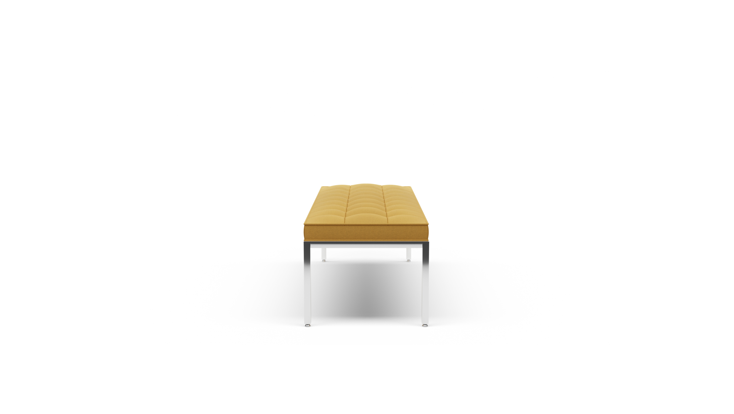 Relaxed Bench: 3-Seat Bench 2530yrc3 Reproduction by Archetype Forms - Florence Knoll - Side-View