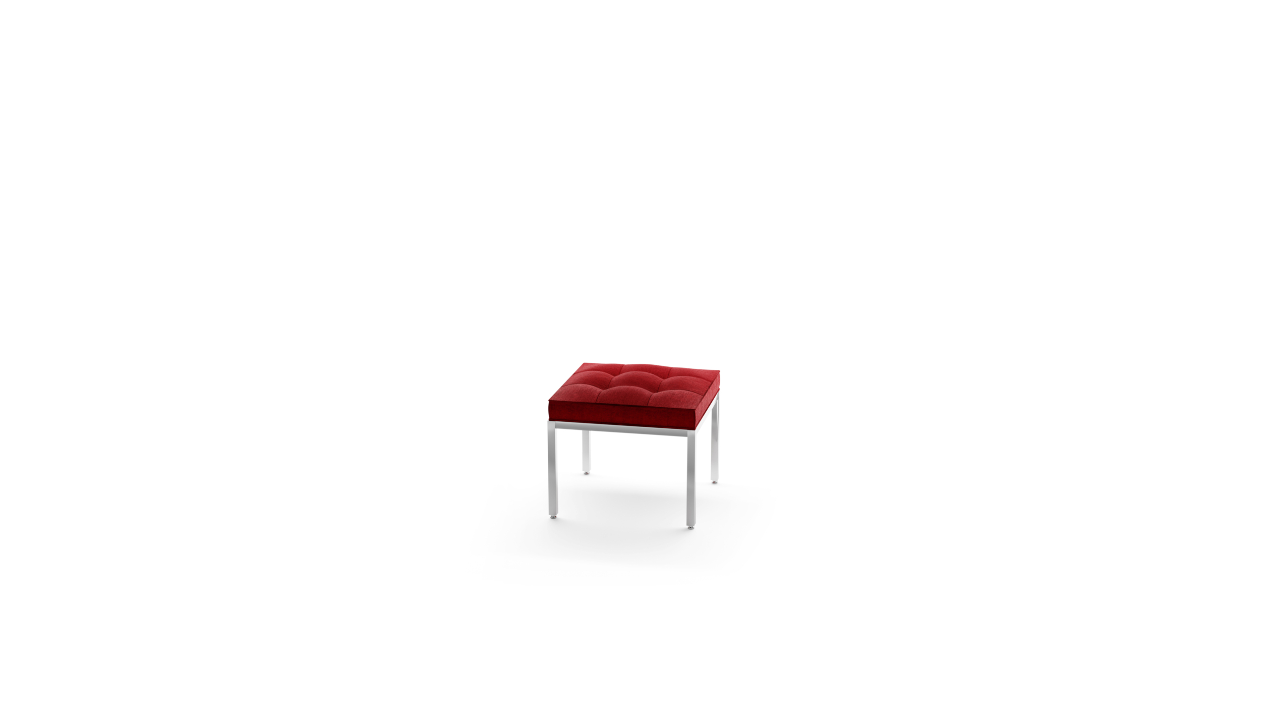 Relaxed Stool: 1-Seat Stool 2530yrc1 Reproduction by Archetype Forms - Florence Knoll - Front Angle-2 View