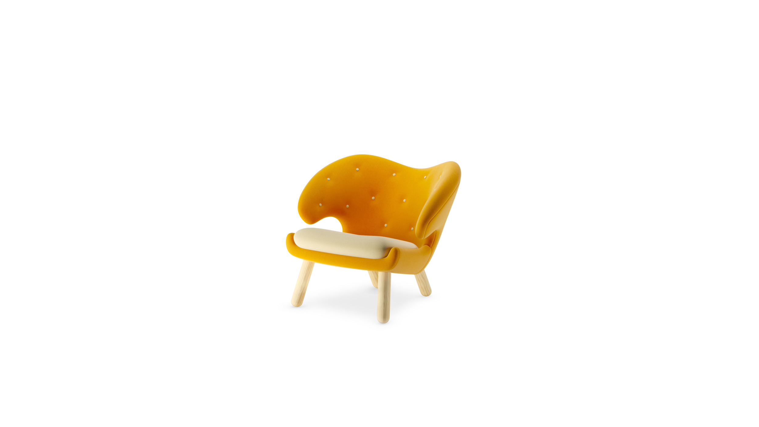 The Pelican Chair House of Finn Juhl Reproduction by Archetype Forms - Finn Juhl - Front-Angle View