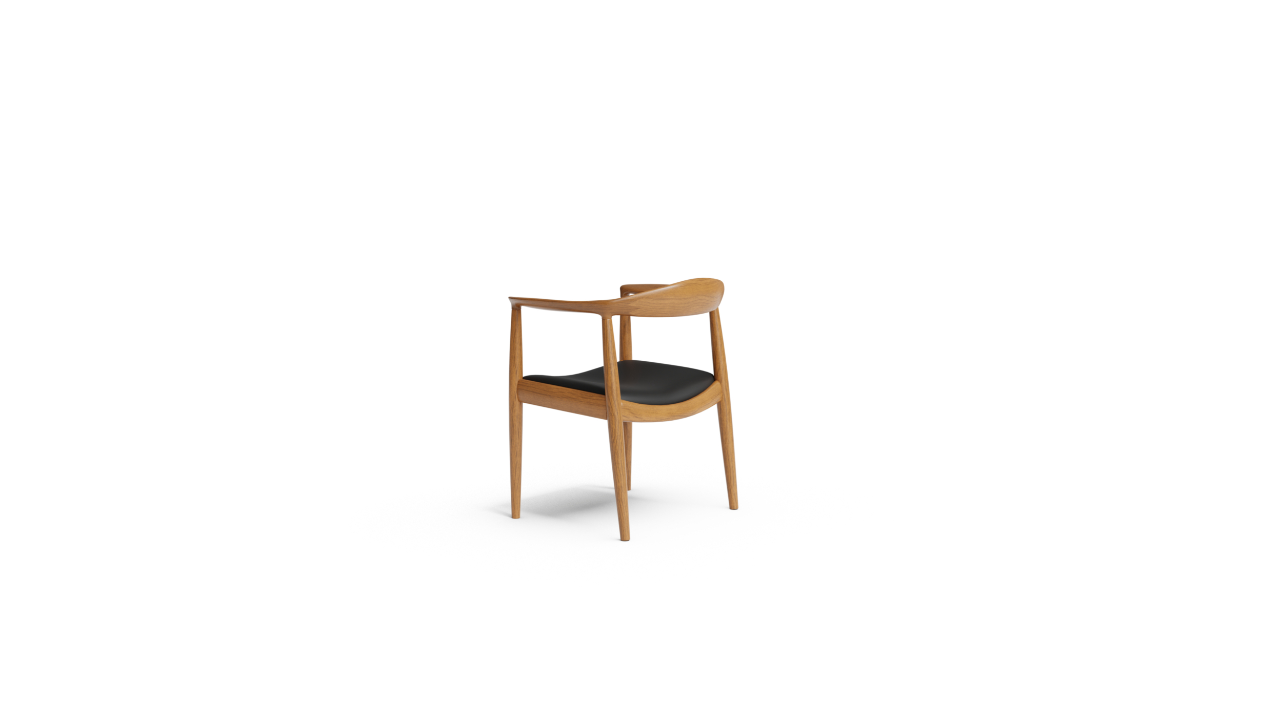 The Round Chair The Round Chair PP503 The Chair Reproduction by Archetype Forms - Hans Wegner - Back-Angle View