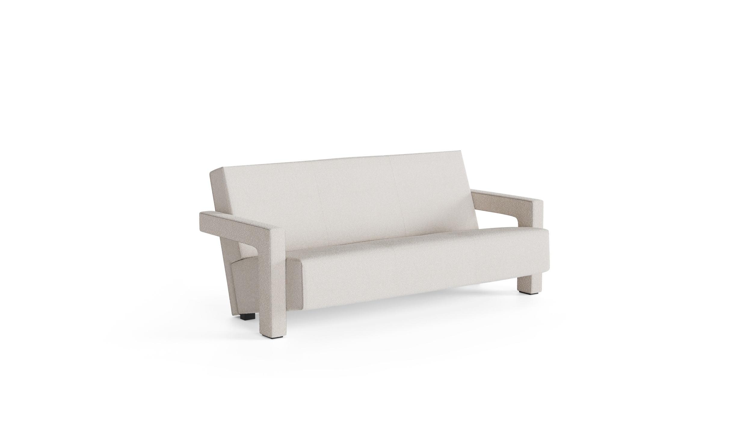 Utrecht Sofa Straight 3-Seater Sofa 637-13 Reproduction by Archetype Forms - Gerrit Thomas Rietveld - Front Angle-2 View