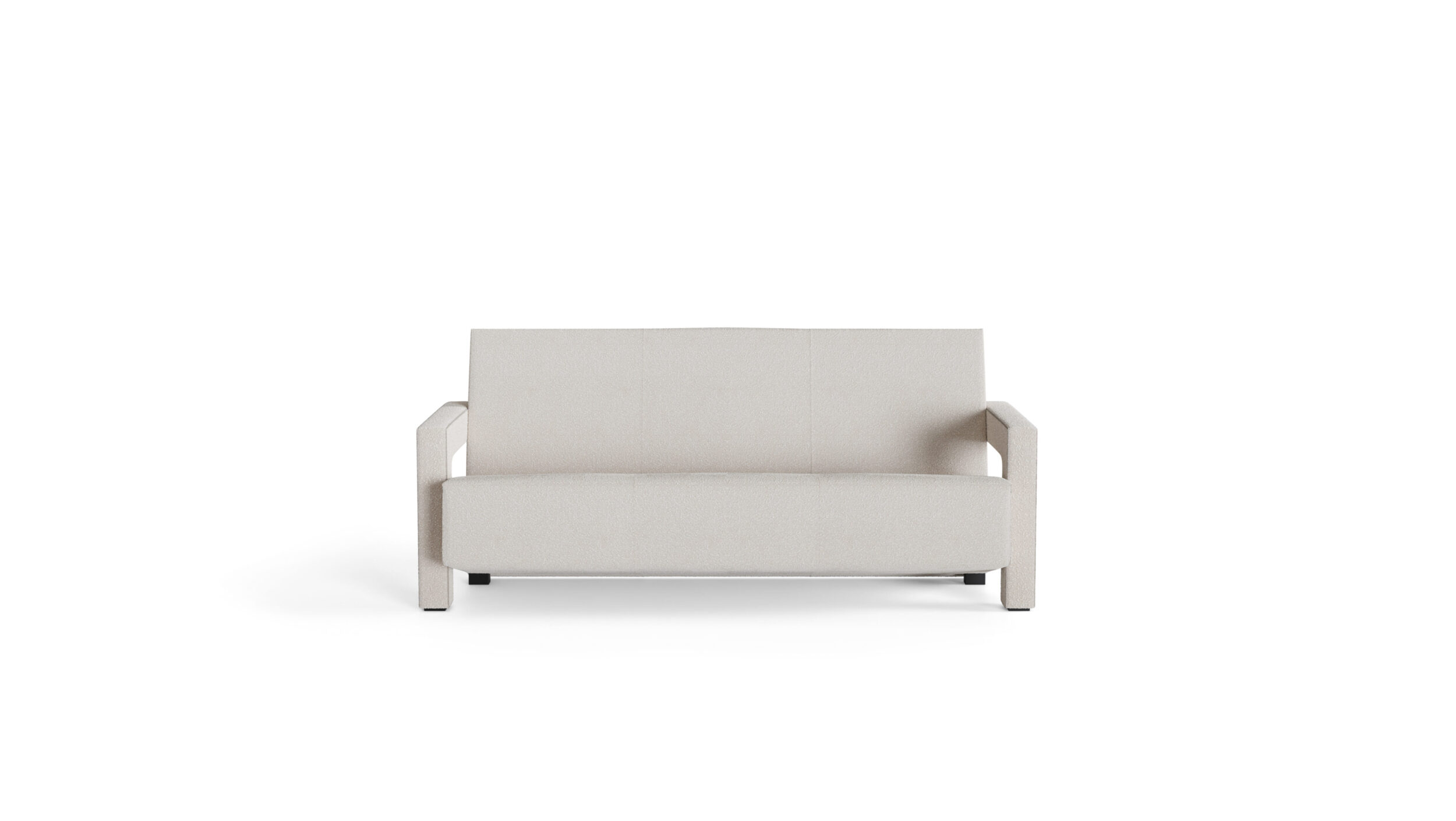 Utrecht Sofa Straight 3-Seater Sofa 637-13 Reproduction by Archetype Forms - Gerrit Thomas Rietveld - Front View