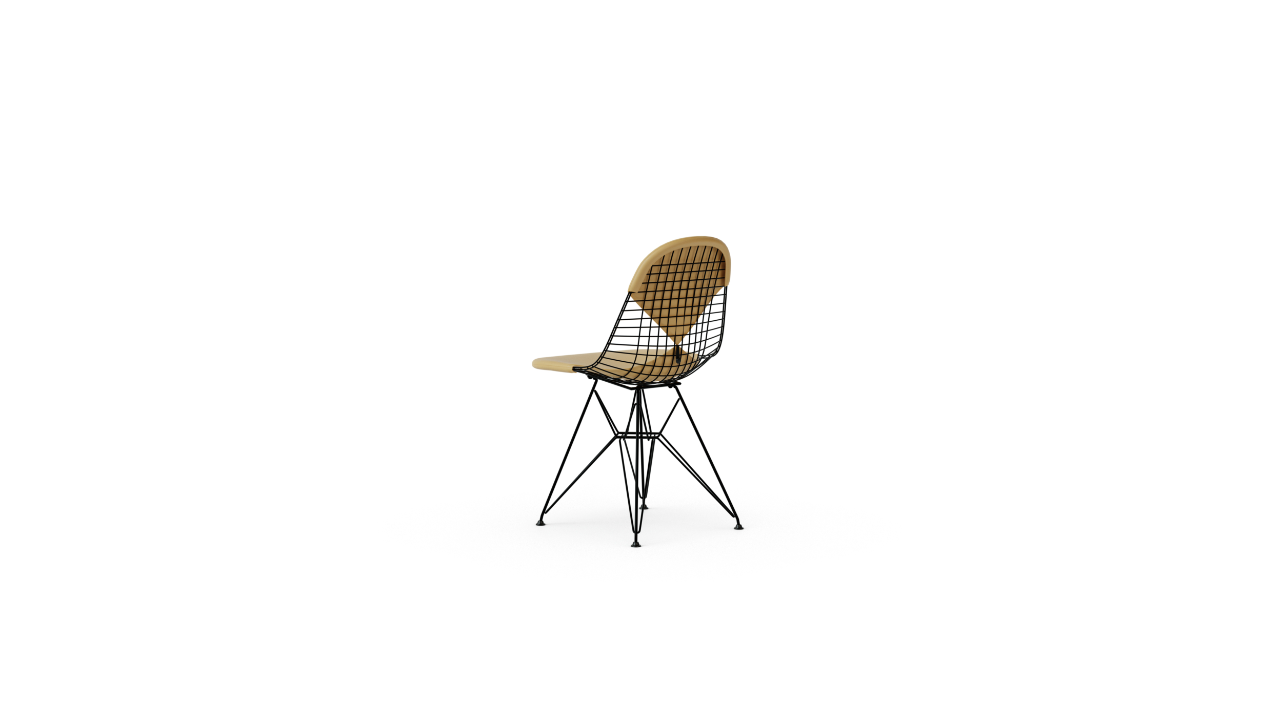 WIre Base DKR-2 Eiffel Wire Side Chair Bikini Chair Reproduction by Archetype Forms - Charles & Ray Eames - Back-Angle View