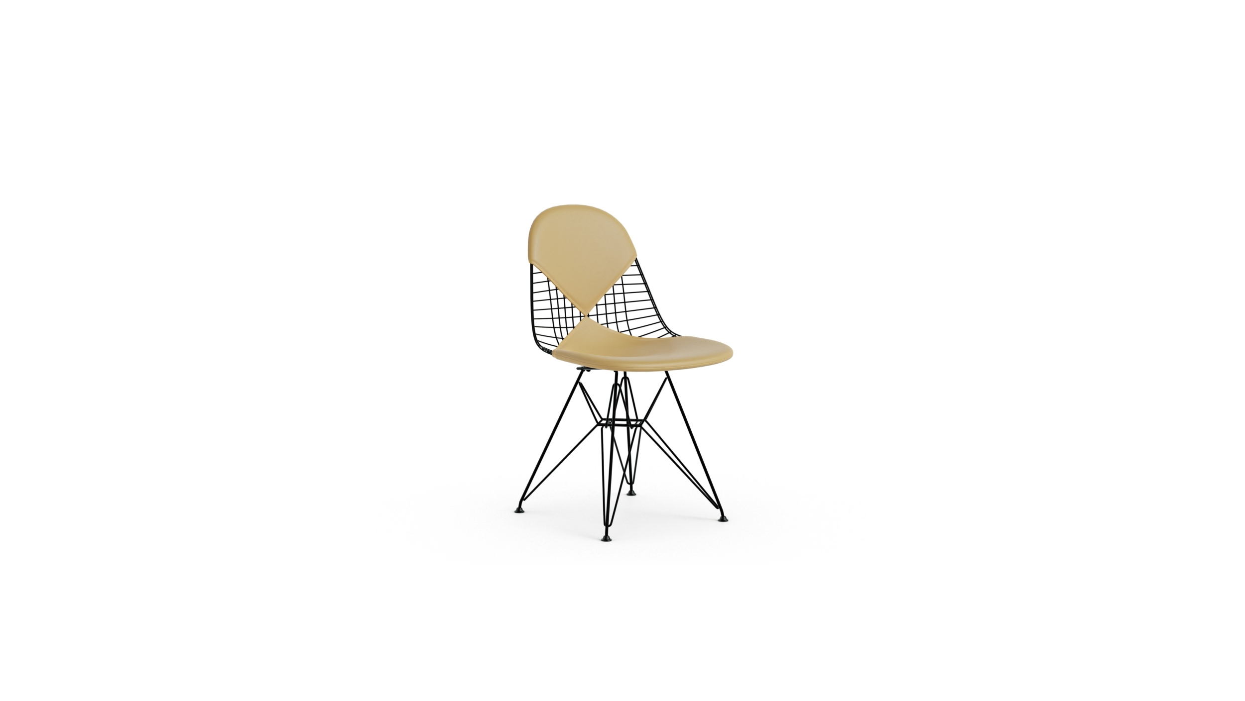 WIre Base DKR-2 Eiffel Wire Side Chair Bikini Chair Reproduction by Archetype Forms - Charles & Ray Eames - Front Angle-2 View