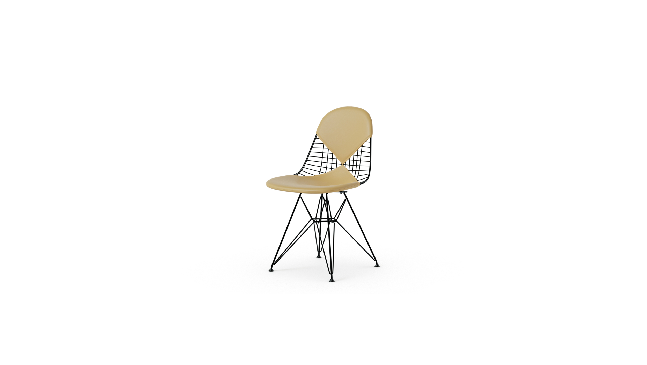 WIre Base DKR-2 Eiffel Wire Side Chair Bikini Chair Reproduction by Archetype Forms - Charles & Ray Eames - Front-Angle View