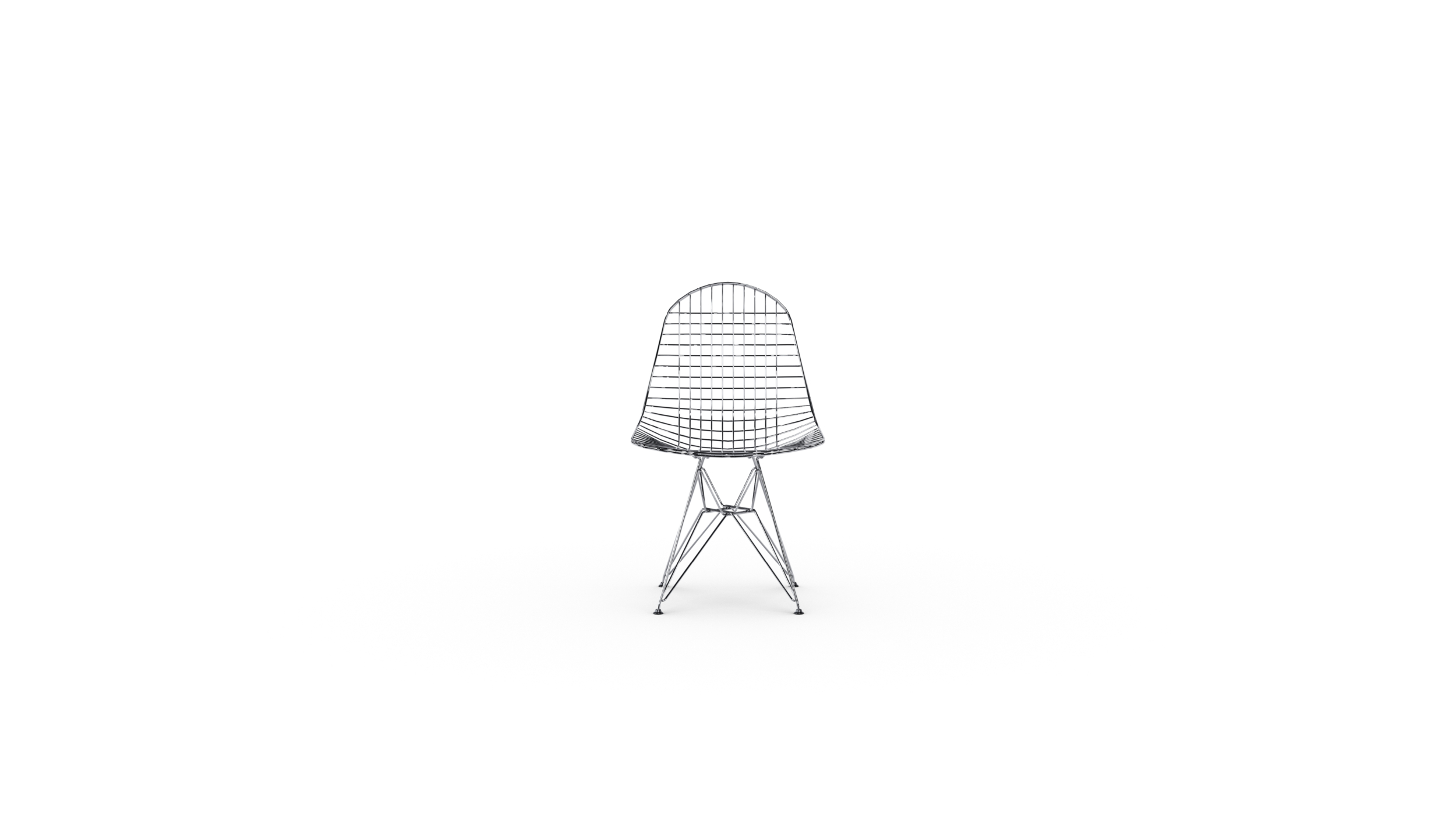 WIre Base DKR-0 Eiffel Wire Side Chair Reproduction by Archetype Forms - Charles & Ray Eames - Back View