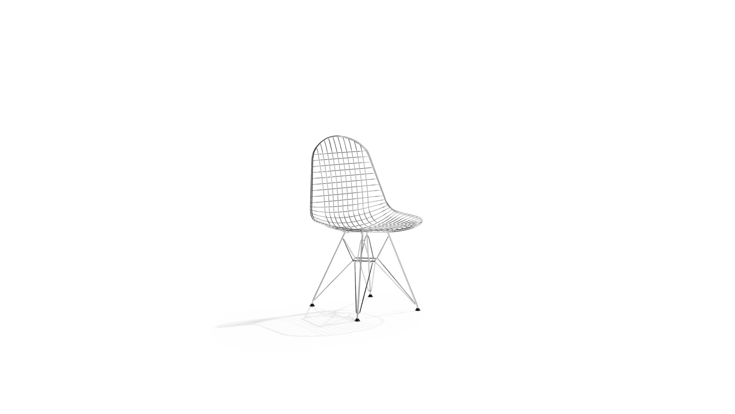 WIre Base DKR-0 Eiffel Wire Side Chair Reproduction by Archetype Forms - Charles & Ray Eames - Front Angle-2 View