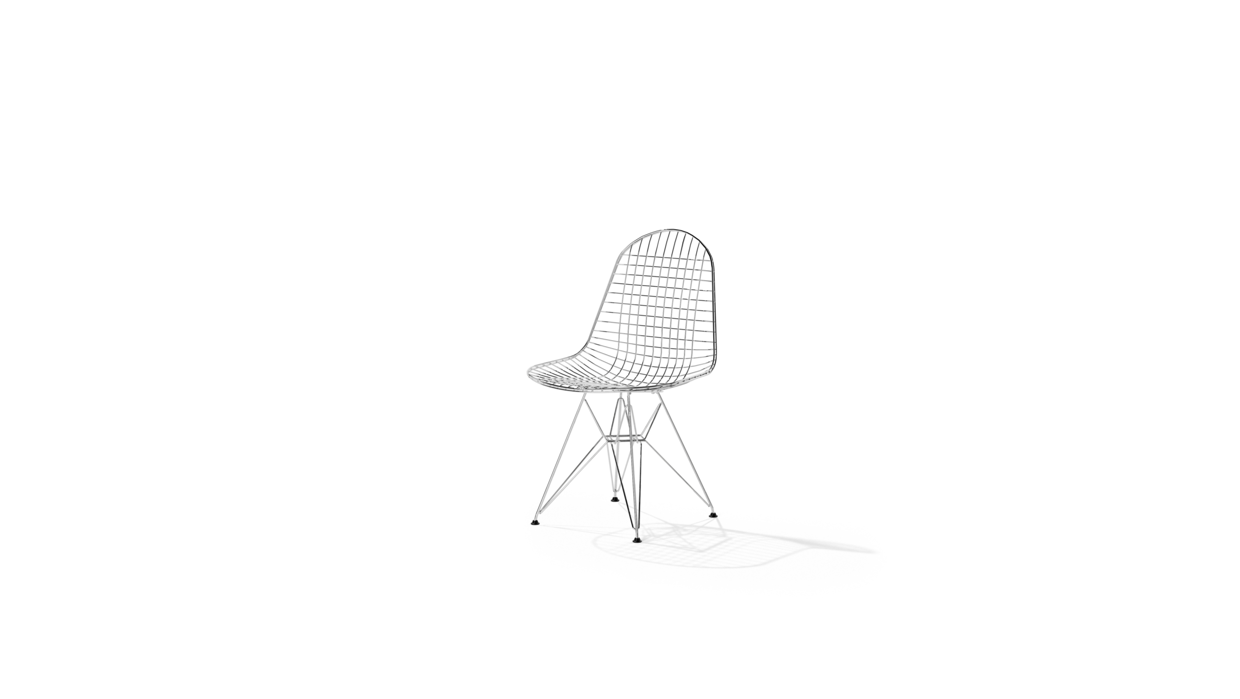 WIre Base DKR-0 Eiffel Wire Side Chair Reproduction by Archetype Forms - Charles & Ray Eames - Front-Angle View