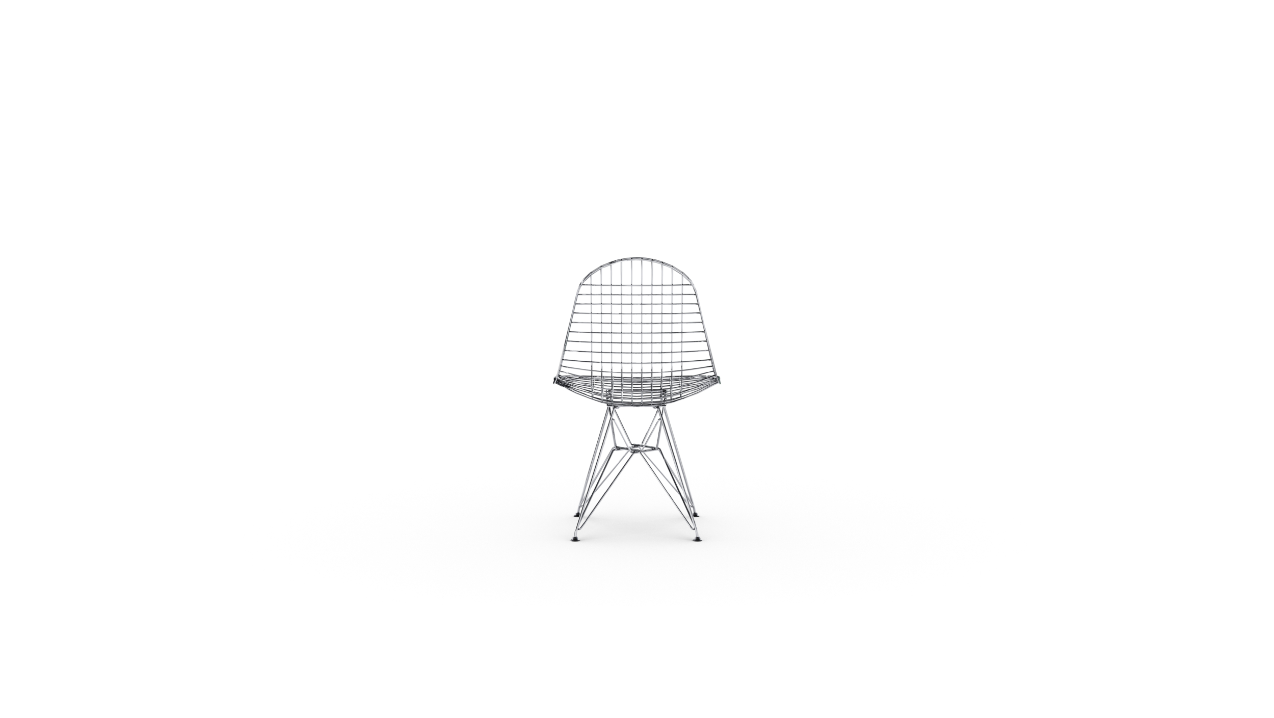 WIre Base DKR-0 Eiffel Wire Side Chair Reproduction by Archetype Forms - Charles & Ray Eames - Front View