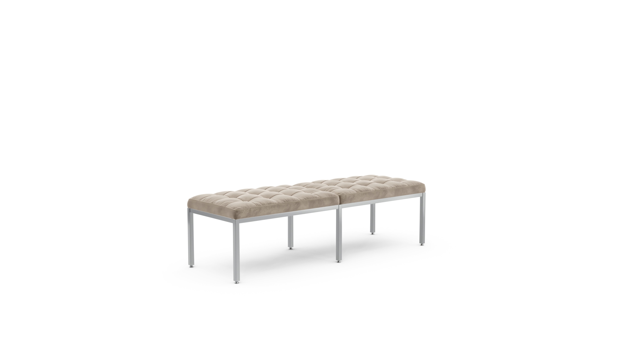 Three-Seater Bench 2530Y3C Reproduction by Archetype Forms - Florence Knoll - Front Angle-2 View