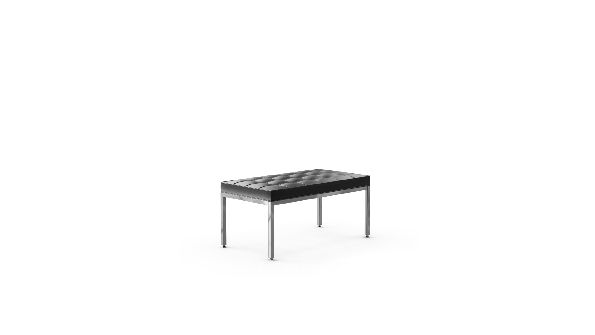 2530y2C Two-Seater Bench Reproduction by Archetype Forms - Florence Knoll - Front-Angle View