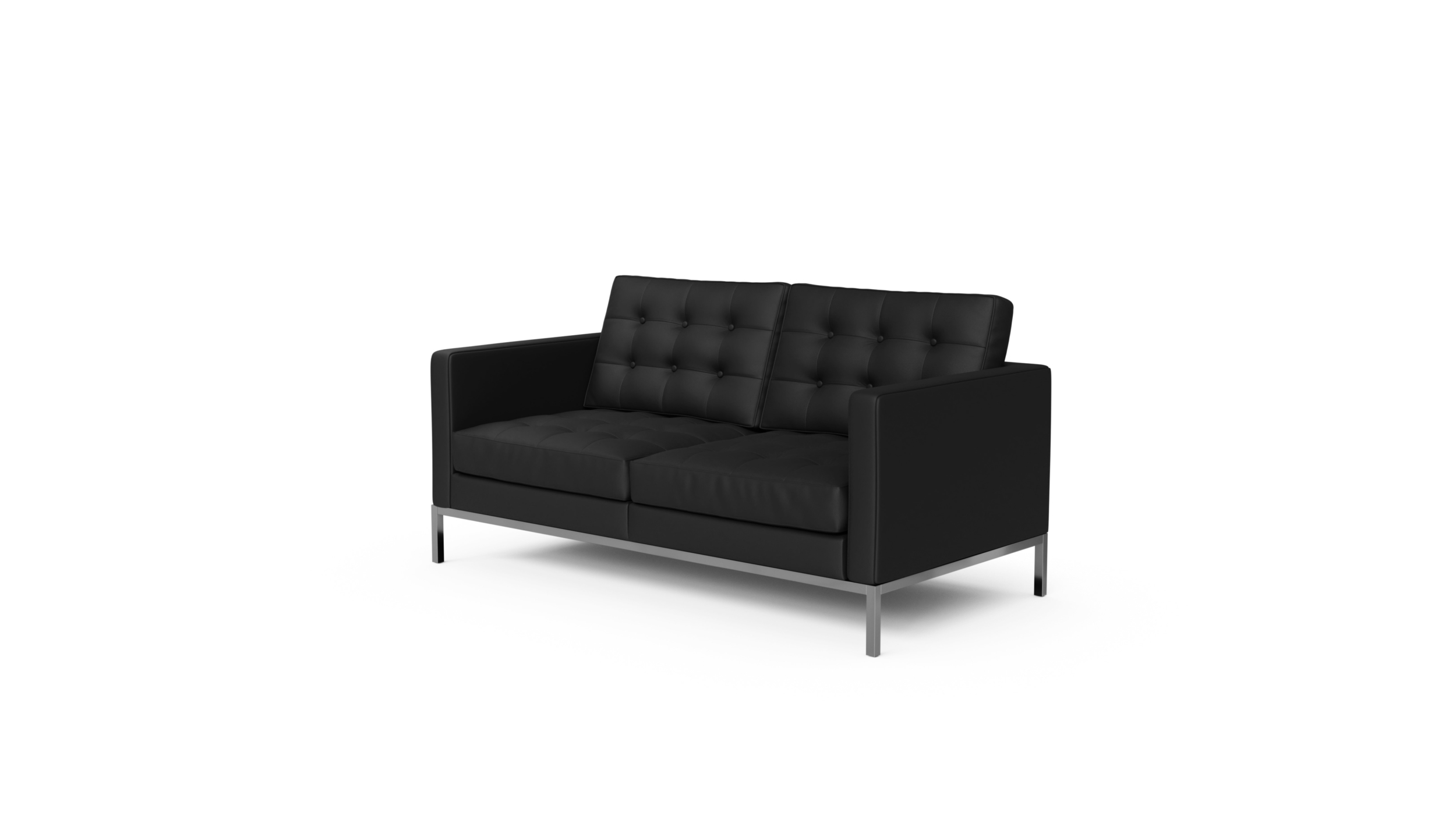 1206S2 Two Seat Sofa Settee Loveseat Reproduction by Archetype Forms - Florence Knoll - Front-Angle View