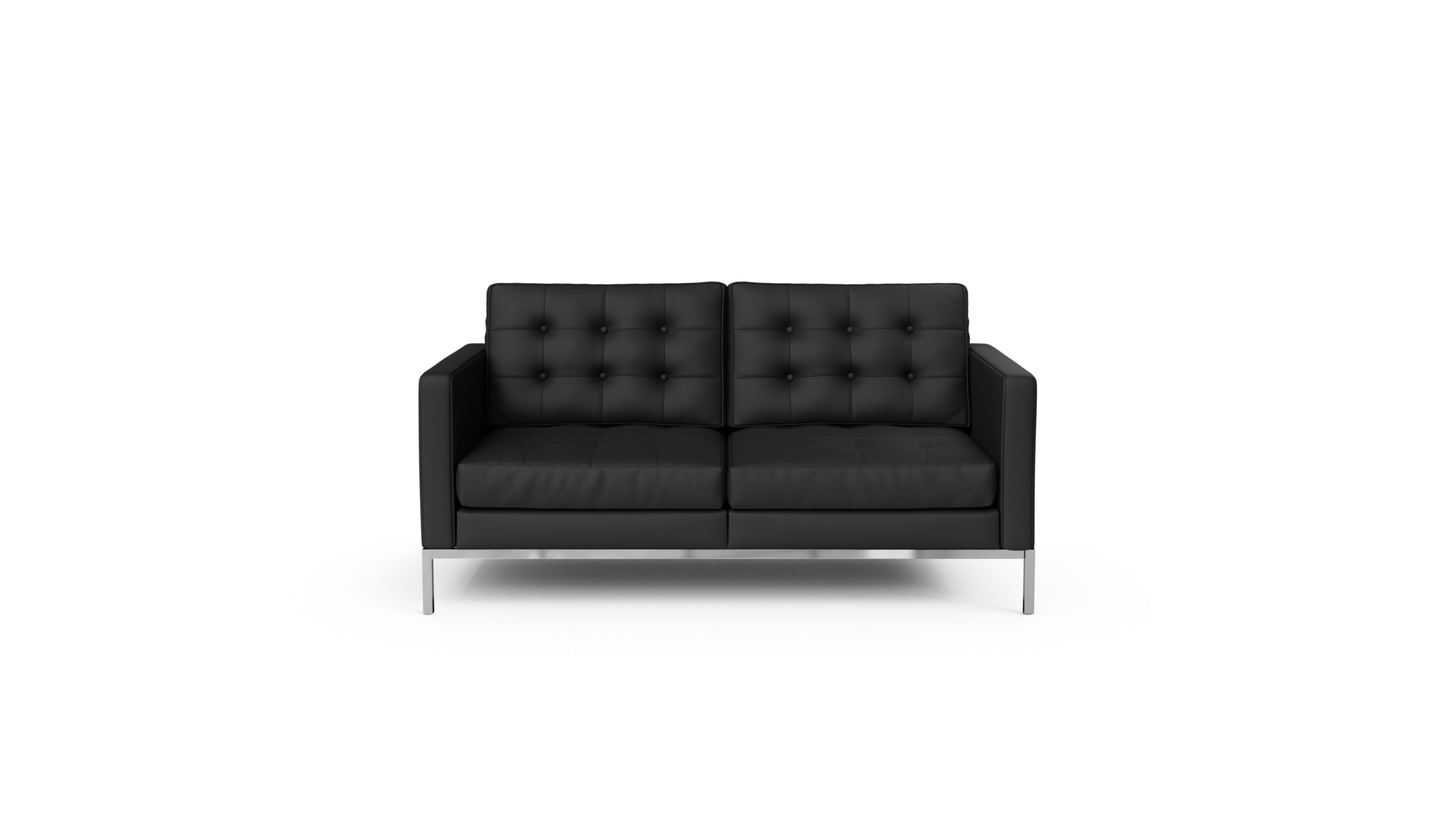 1206S2 Two Seat Sofa Settee Loveseat Reproduction by Archetype Forms - Florence Knoll - Front View