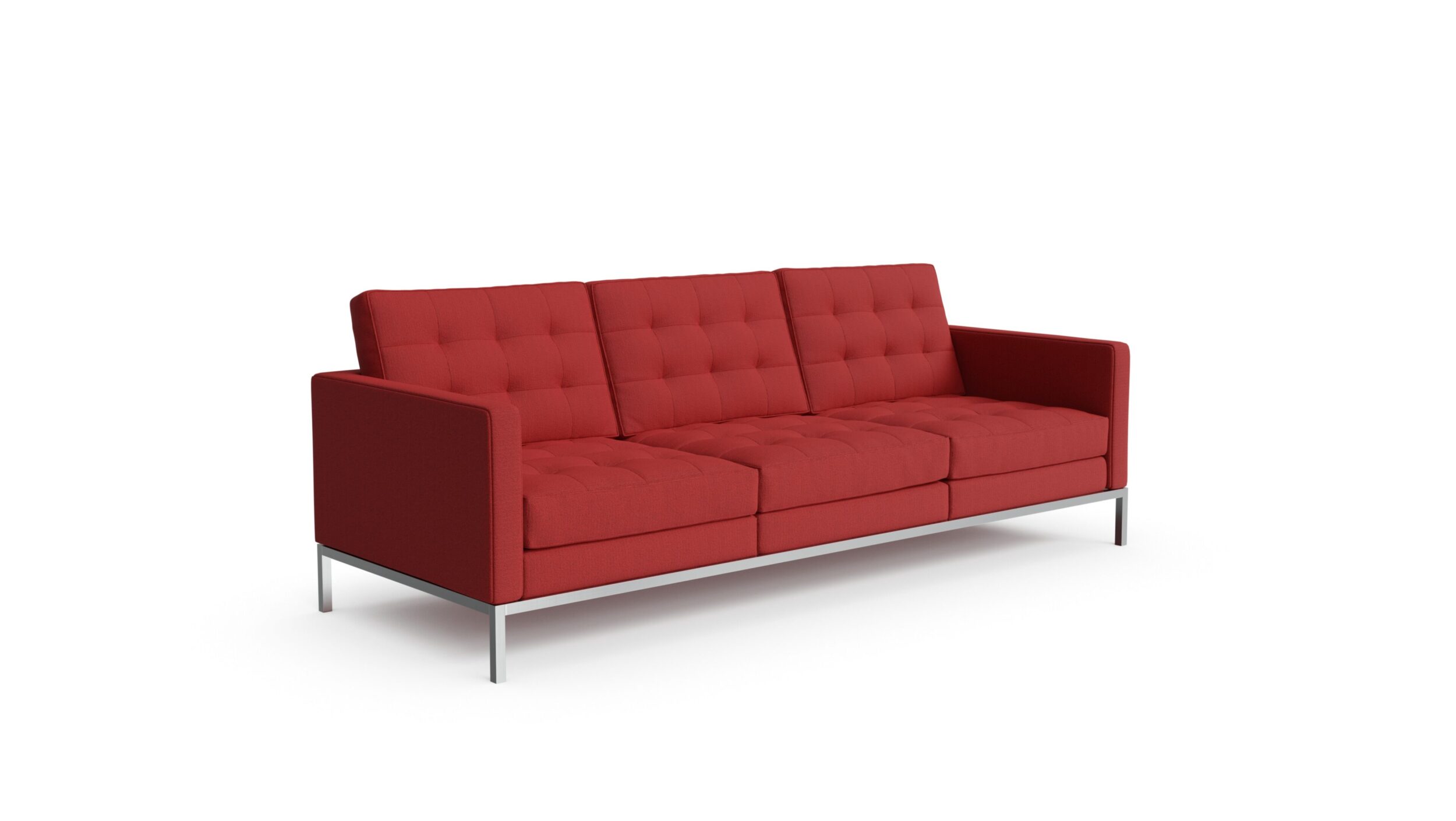 1206S3 Relaxed Three Seat Sofa Reproduction by Archetype Forms - Florence Knoll - Front Angle-2 View