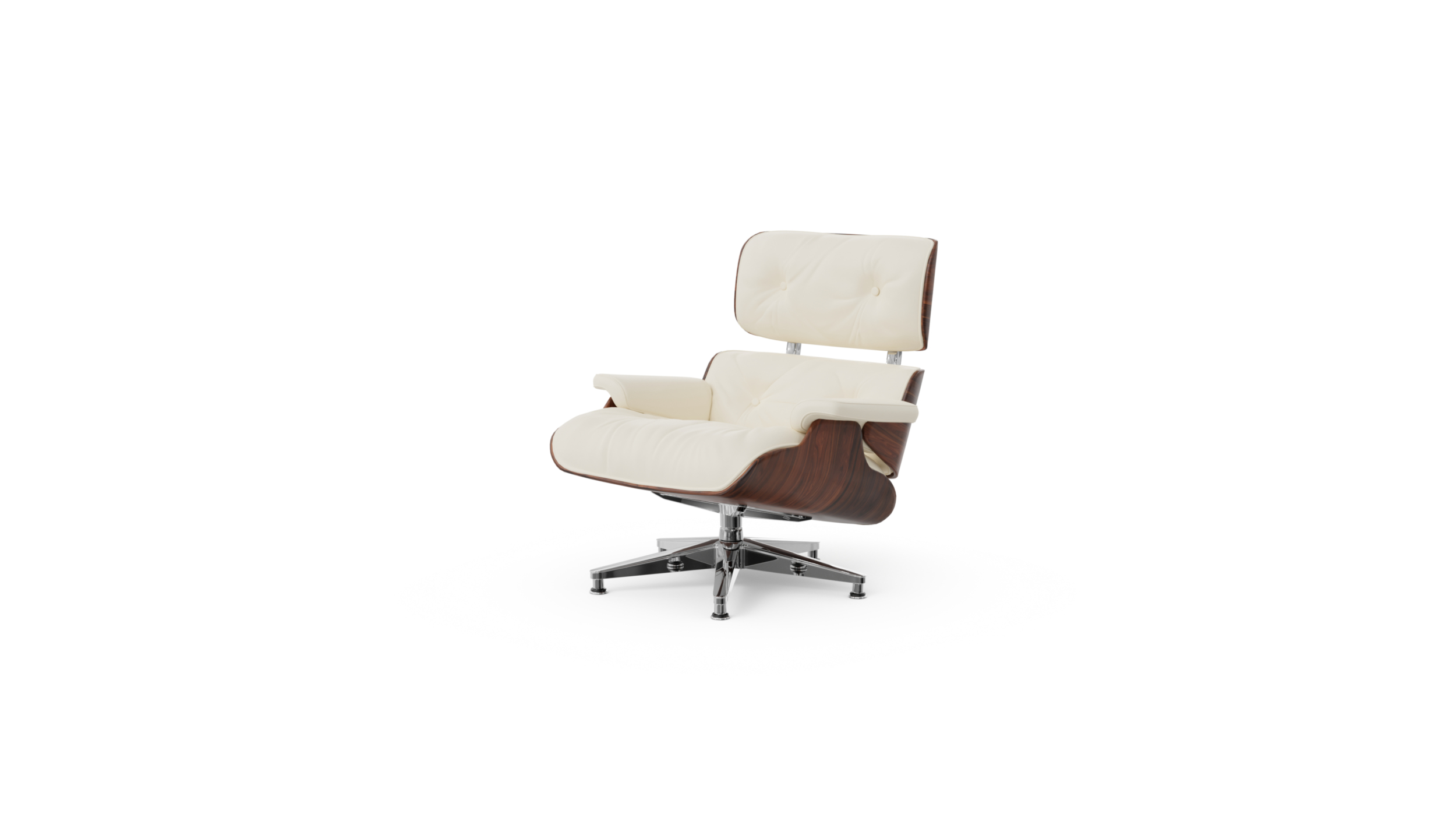 Eames Lounge Chair 670, Herman Miller Base, Molded Plywood Reproduction by Archetype Forms - Charles & Ray Eames - Front-Angle View