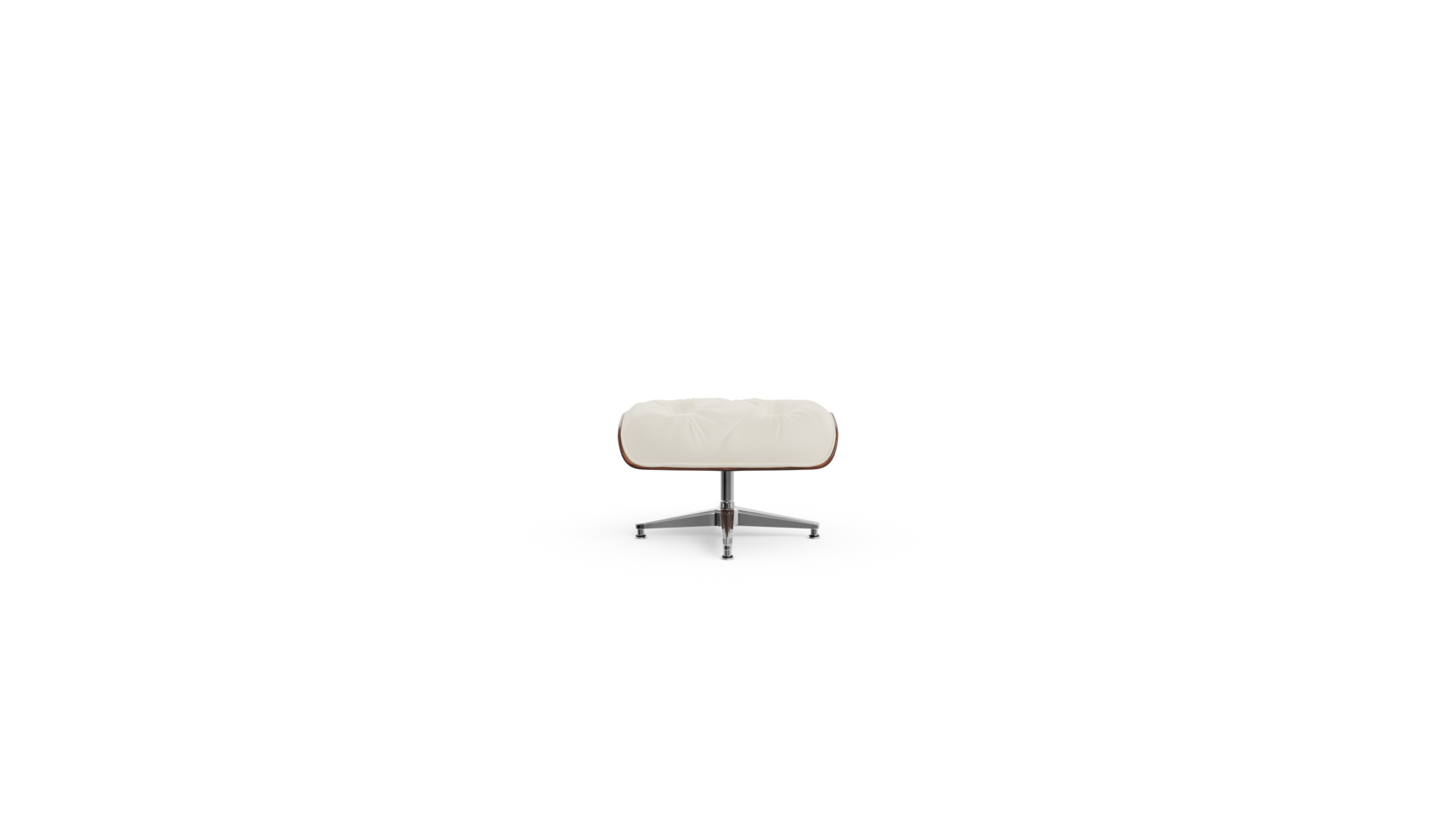 Eames Ottoman 671, Herman Miller Base, Molded Plywood Reproduction by Archetype Forms - Charles & Ray Eames - Front View